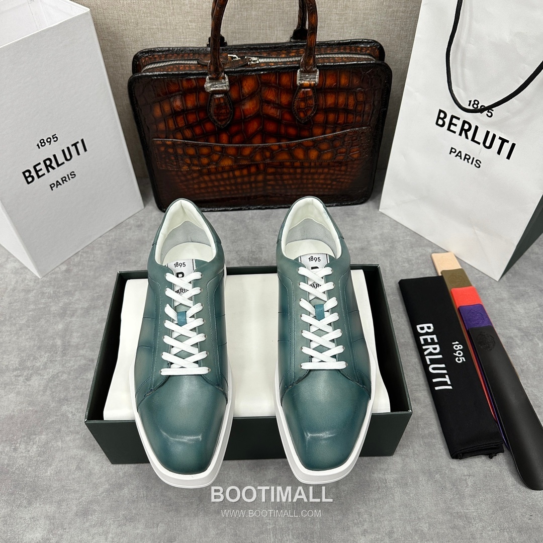 Berluti Stellar Diamond-Cut Trainer Calfskin Silk White 벨루티 스텔라 다이아몬드 컷 트레이너 송아지가죽 실크 화이트 스니커즈 1