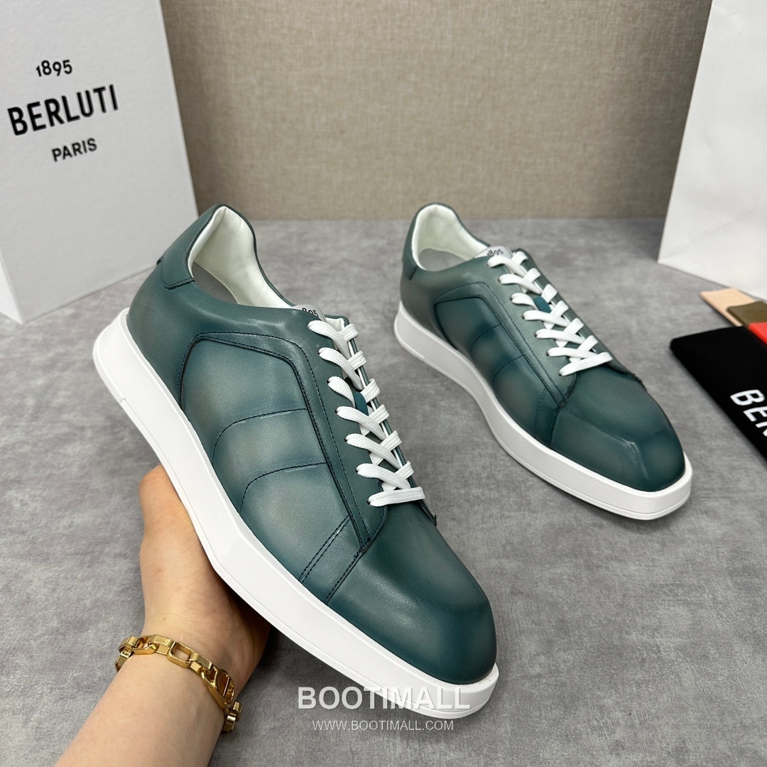 Berluti Stellar Diamond-Cut Trainer Calfskin Silk White 벨루티 스텔라 다이아몬드 컷 트레이너 송아지가죽 실크 화이트 스니커즈 3