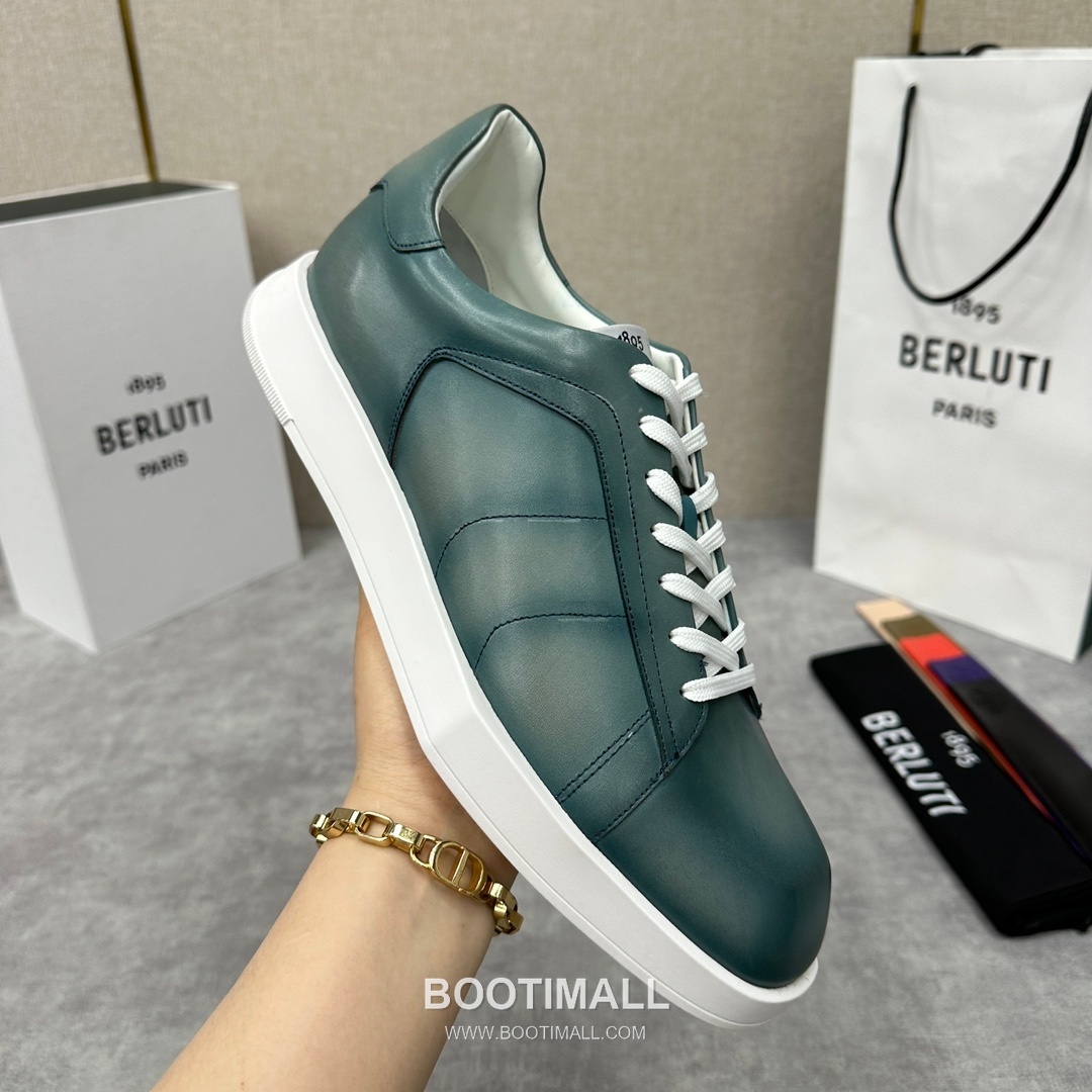 Berluti Stellar Diamond-Cut Trainer Calfskin Silk White 벨루티 스텔라 다이아몬드 컷 트레이너 송아지가죽 실크 화이트 스니커즈 6