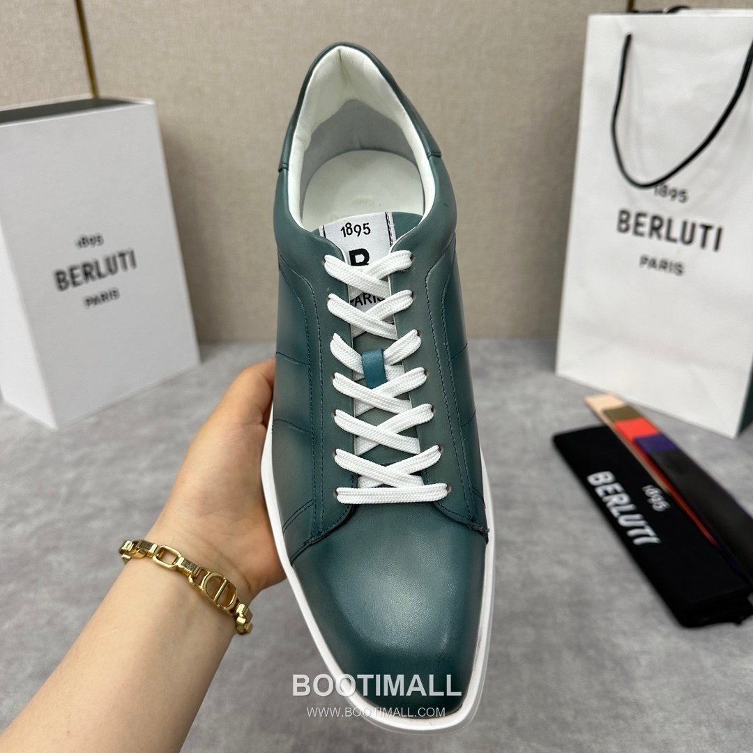 Berluti Stellar Diamond-Cut Trainer Calfskin Silk White 벨루티 스텔라 다이아몬드 컷 트레이너 송아지가죽 실크 화이트 스니커즈 7