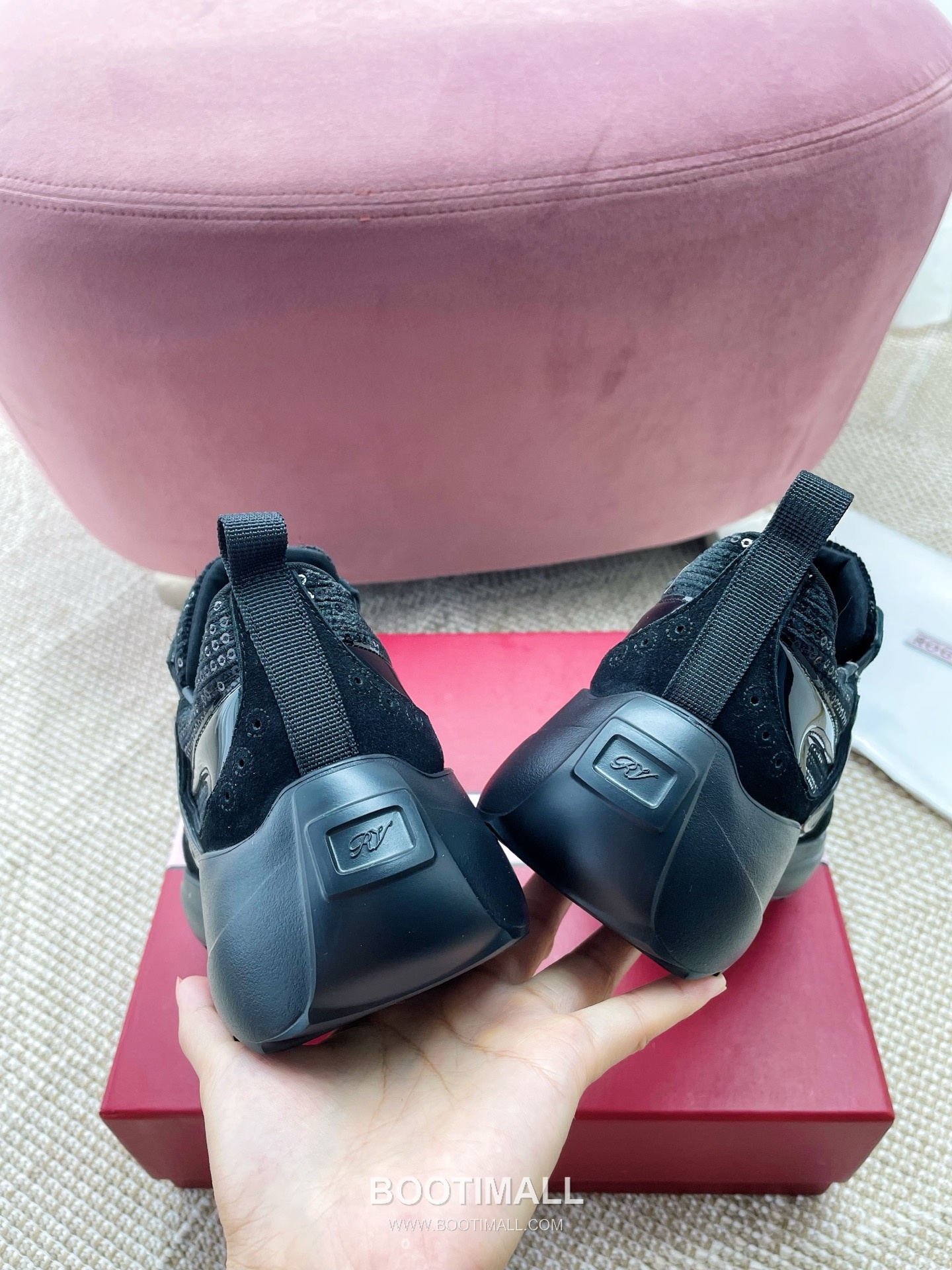 Prada Viv Run Crystal Buckle Mesh Lambskin Black Sneakers 프라다 비브 런 크리스털 버클 메쉬 양가죽 블랙 스니커즈 6