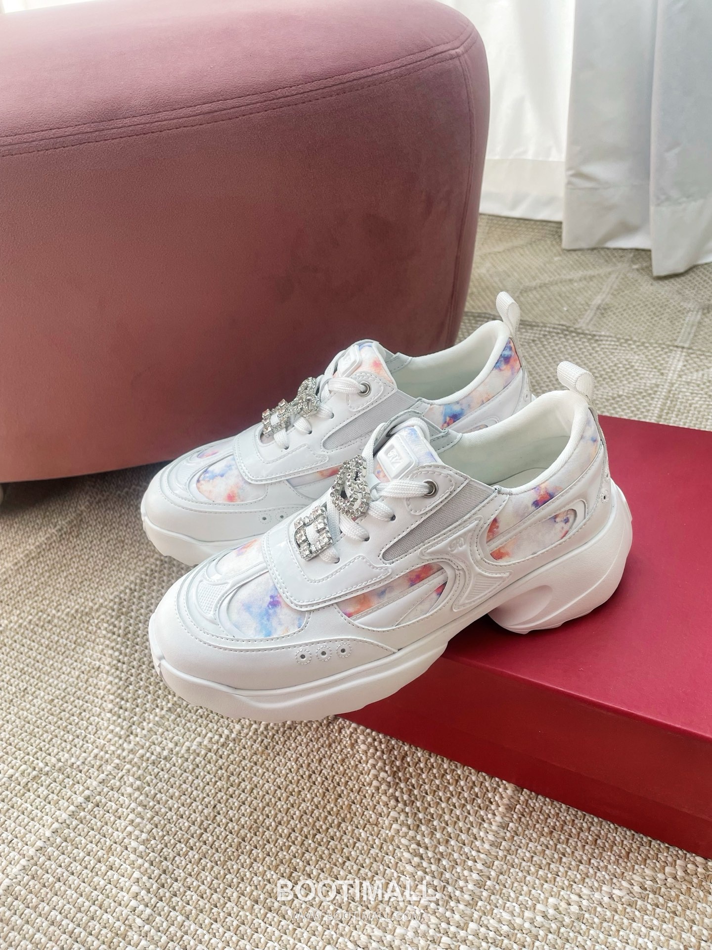 Prada Viv Run Crystal Buckle Mesh Lambskin Black Sneakers 프라다 비브 런 크리스털 버클 메쉬 양가죽 블랙 스니커즈 3