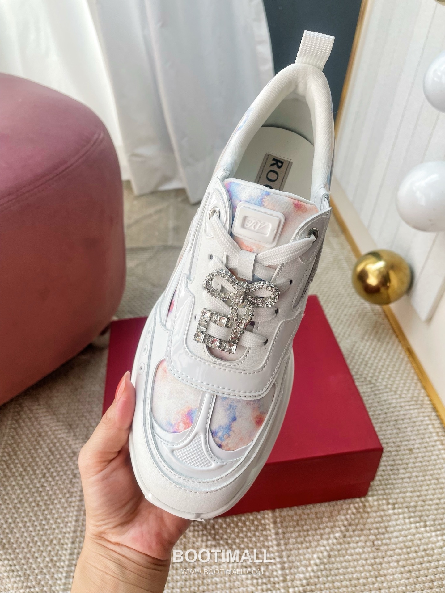 Prada Viv Run Crystal Buckle Mesh Lambskin Black Sneakers 프라다 비브 런 크리스털 버클 메쉬 양가죽 블랙 스니커즈 6