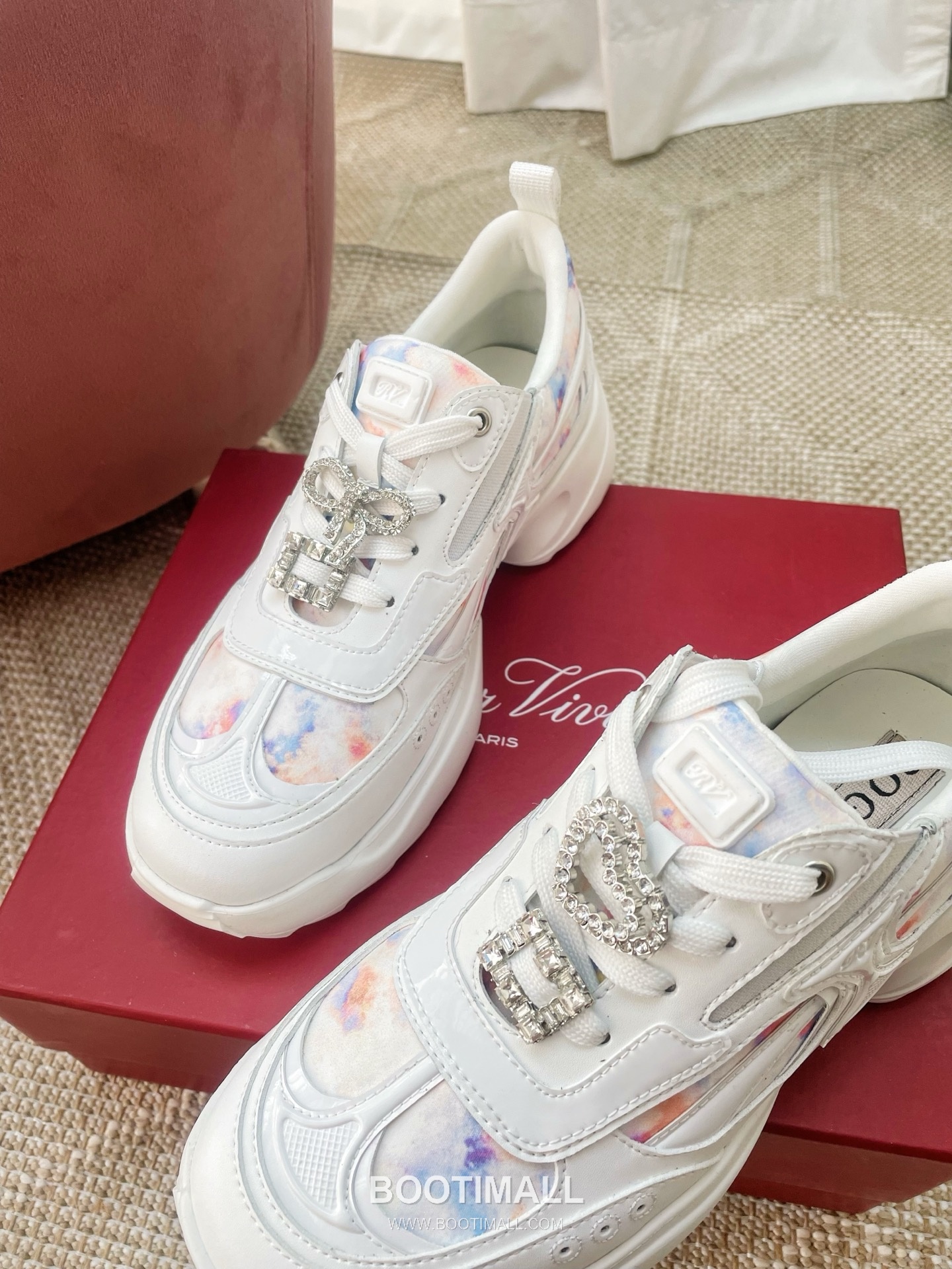 Prada Viv Run Crystal Buckle Mesh Lambskin Black Sneakers 프라다 비브 런 크리스털 버클 메쉬 양가죽 블랙 스니커즈 8