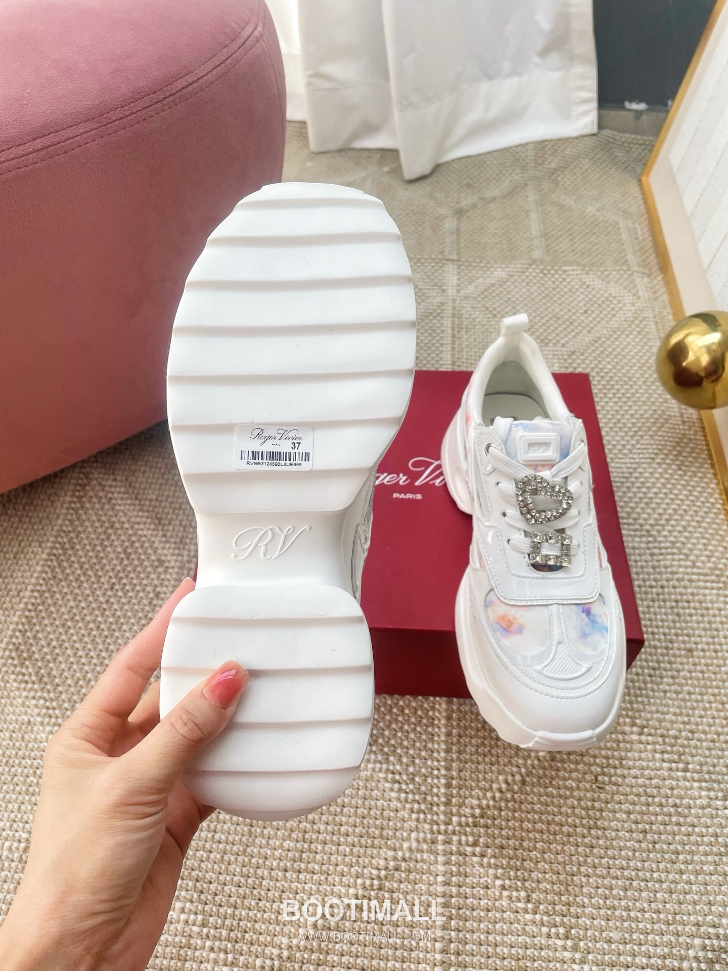 Prada Viv Run Crystal Buckle Mesh Lambskin Black Sneakers 프라다 비브 런 크리스털 버클 메쉬 양가죽 블랙 스니커즈 9