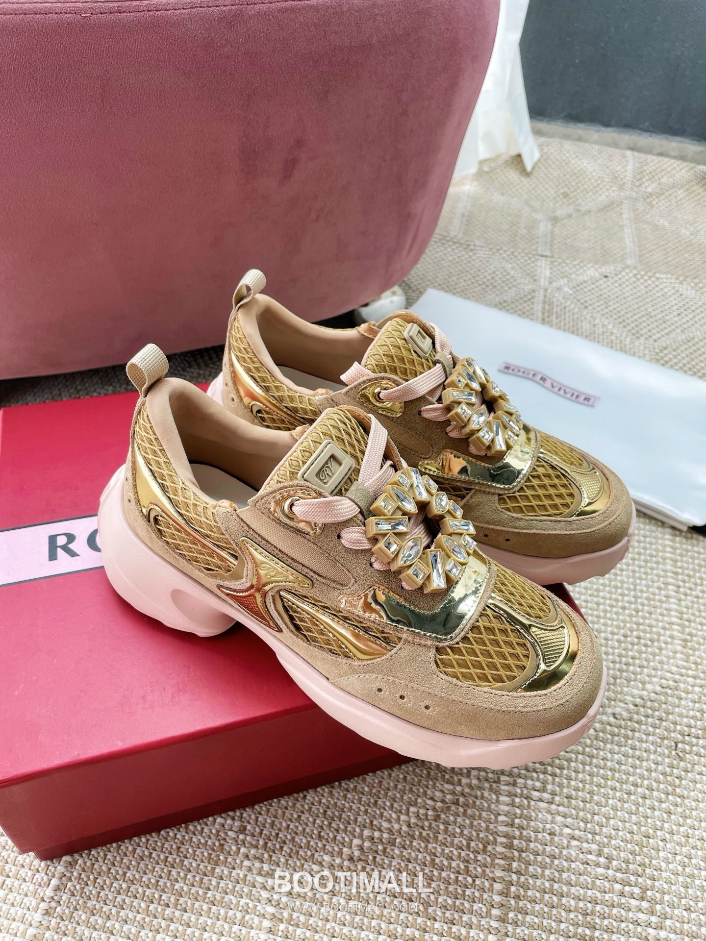 Prada Viv Run Crystal Buckle Mesh Lambskin Black Sneakers 프라다 비브 런 크리스털 버클 메쉬 양가죽 블랙 스니커즈 2