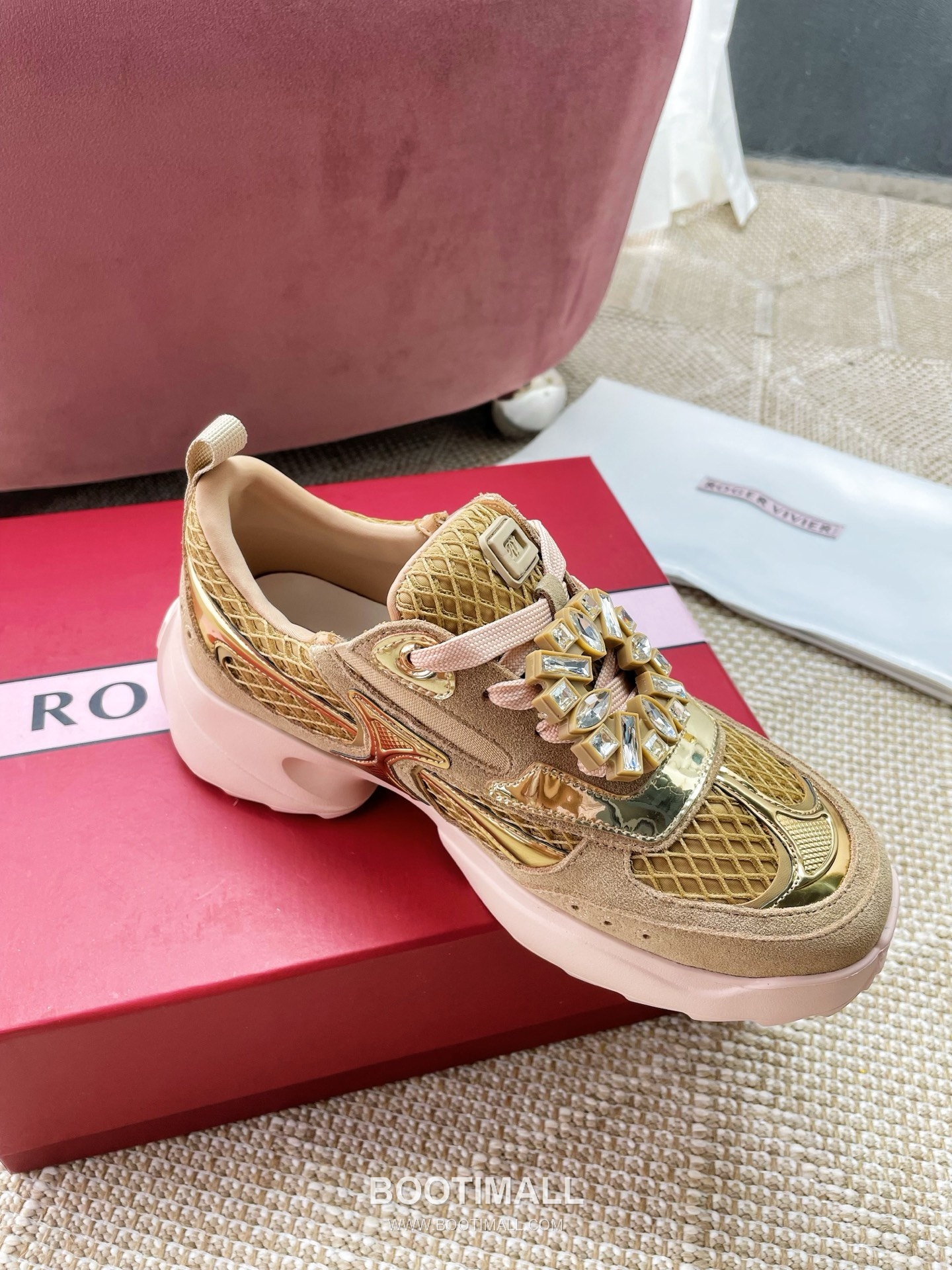 Prada Viv Run Crystal Buckle Mesh Lambskin Black Sneakers 프라다 비브 런 크리스털 버클 메쉬 양가죽 블랙 스니커즈 4