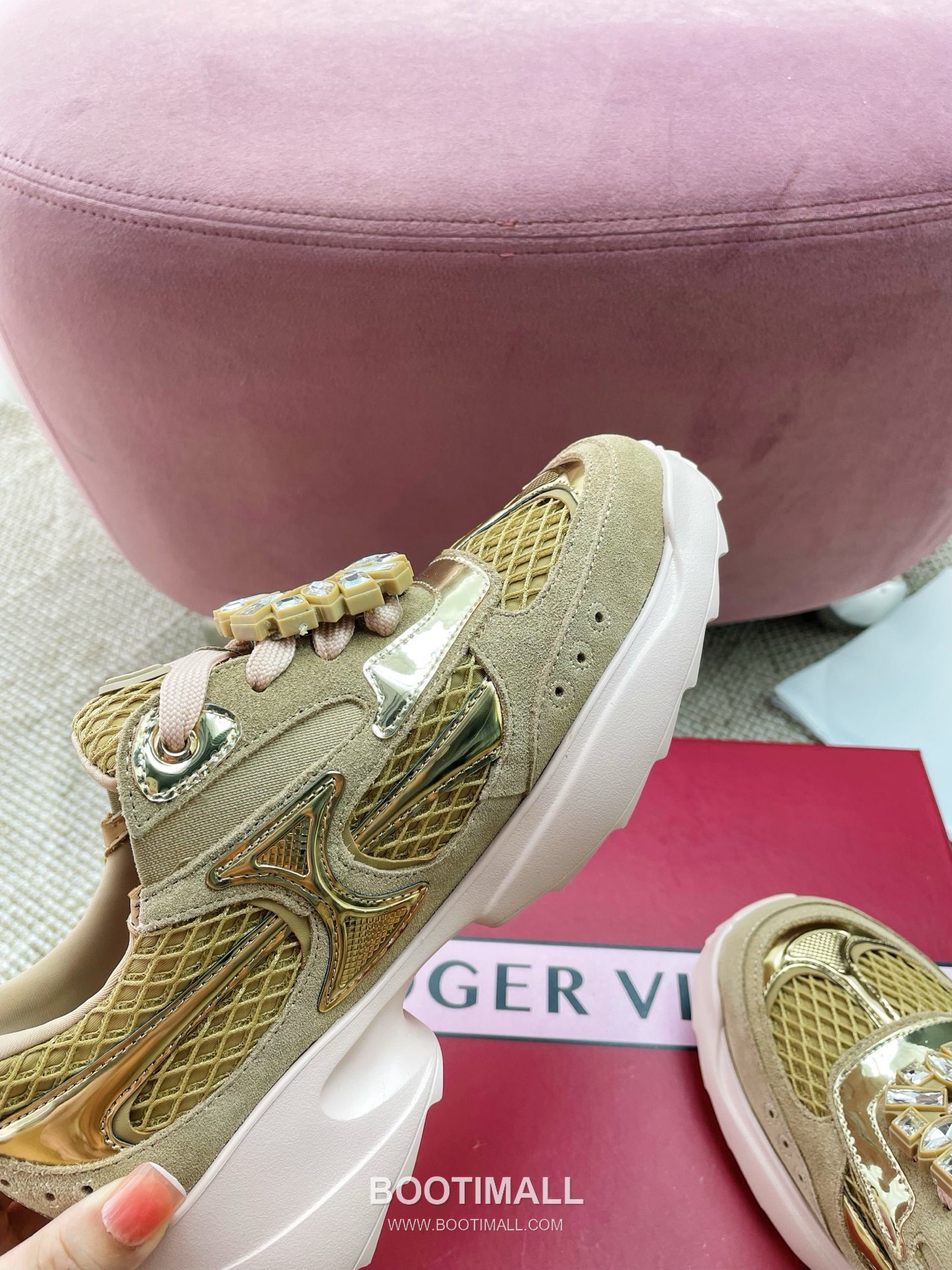 Prada Viv Run Crystal Buckle Mesh Lambskin Black Sneakers 프라다 비브 런 크리스털 버클 메쉬 양가죽 블랙 스니커즈 8