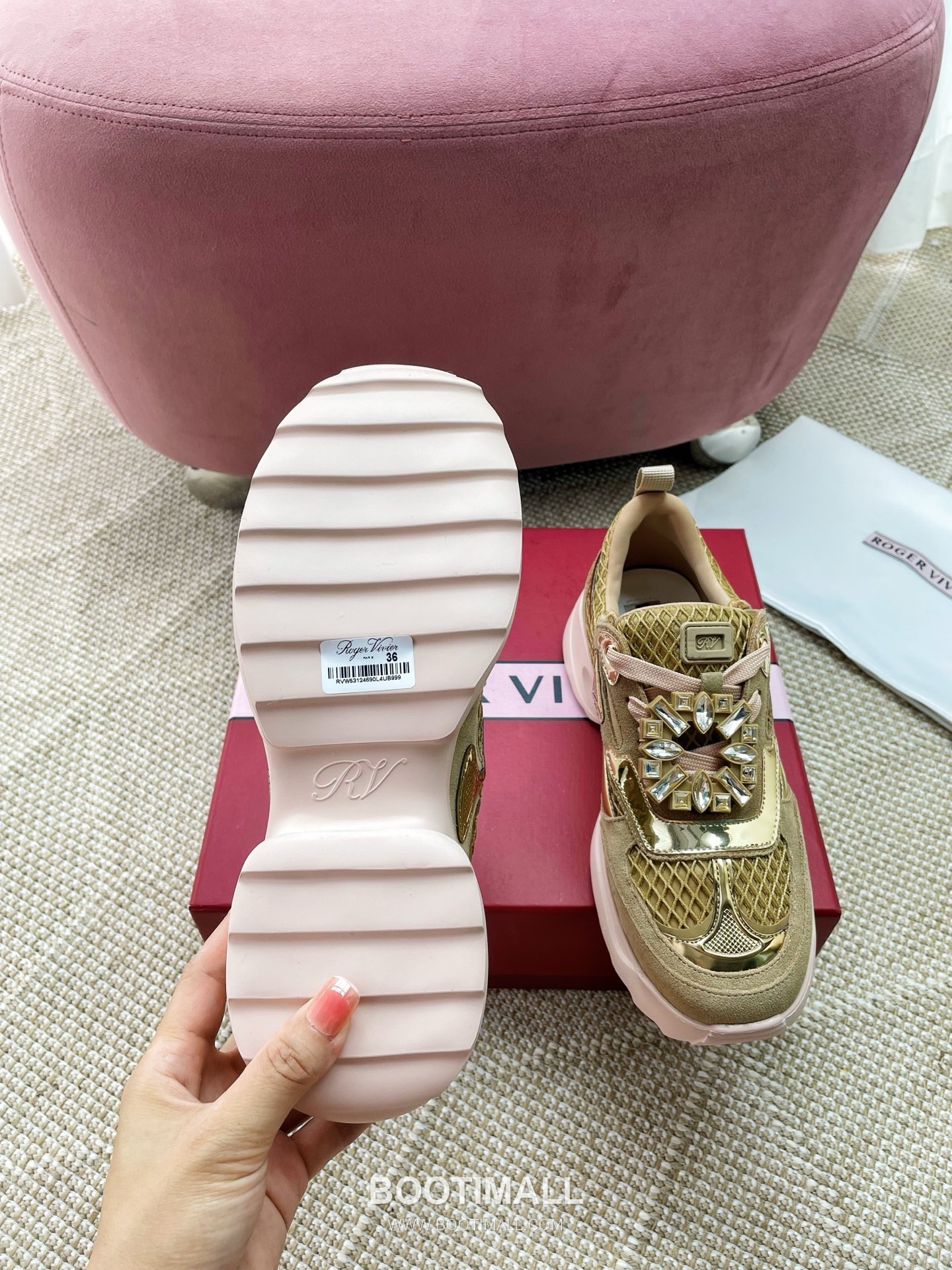 Prada Viv Run Crystal Buckle Mesh Lambskin Black Sneakers 프라다 비브 런 크리스털 버클 메쉬 양가죽 블랙 스니커즈 9