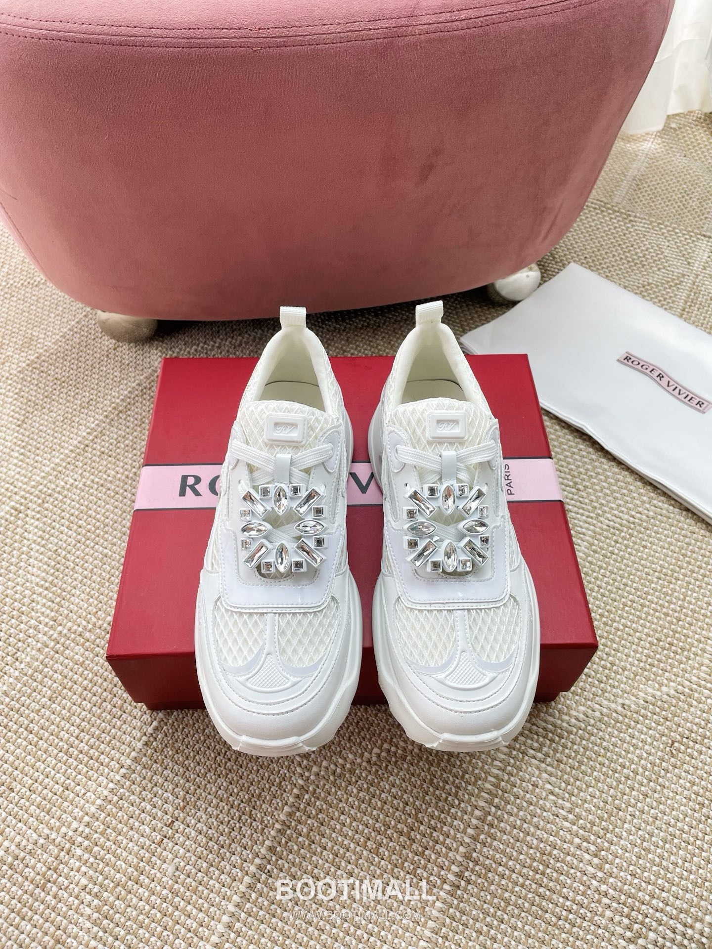 Prada Viv Run Crystal Buckle Mesh Lambskin Black Sneakers 프라다 비브 런 크리스털 버클 메쉬 양가죽 블랙 스니커즈 1