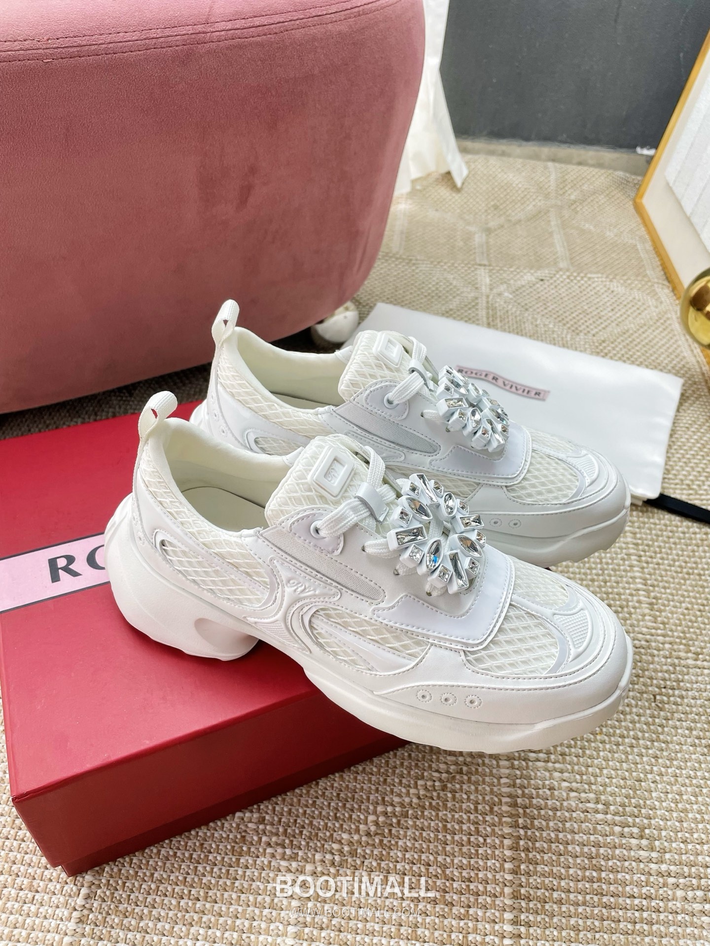 Prada Viv Run Crystal Buckle Mesh Lambskin Black Sneakers 프라다 비브 런 크리스털 버클 메쉬 양가죽 블랙 스니커즈 2