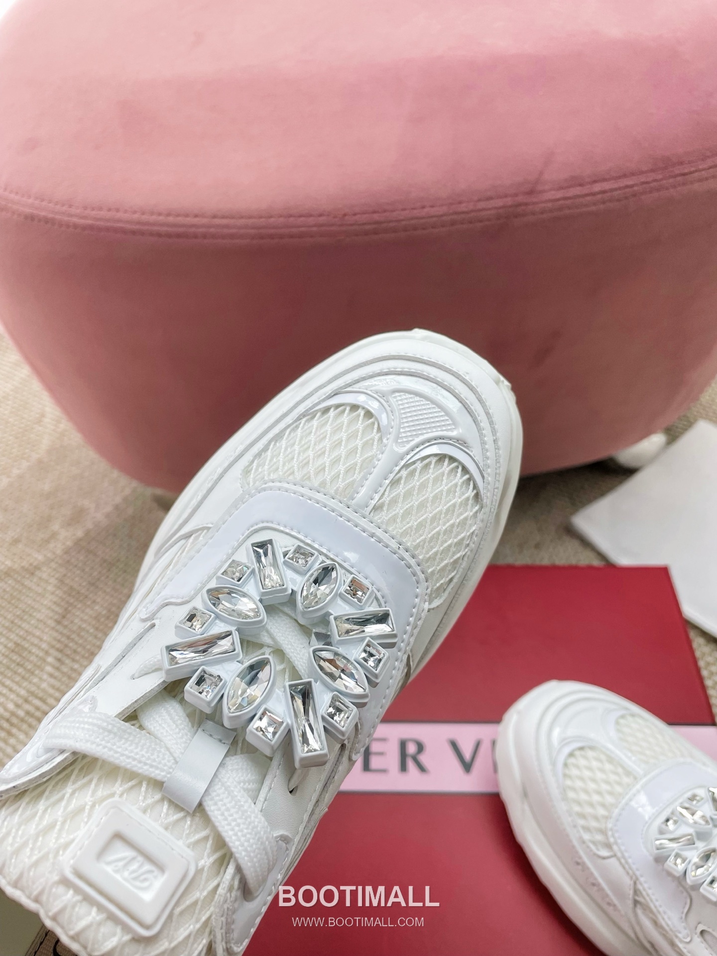 Prada Viv Run Crystal Buckle Mesh Lambskin Black Sneakers 프라다 비브 런 크리스털 버클 메쉬 양가죽 블랙 스니커즈 8