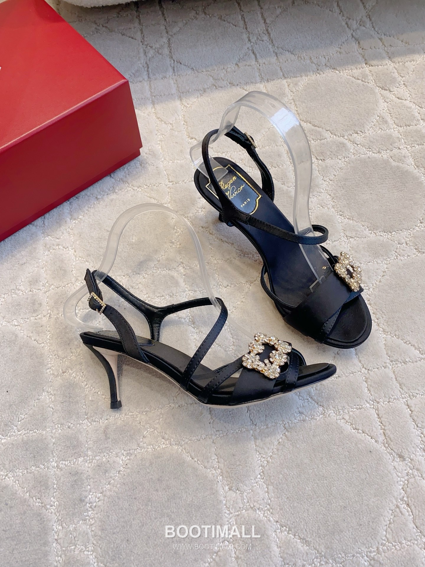 Roger Vivier Crystal Buckle Silk Sandal Heel 로저 비비에 크리스탈 버클 실크 샌들 힐 7cm 4