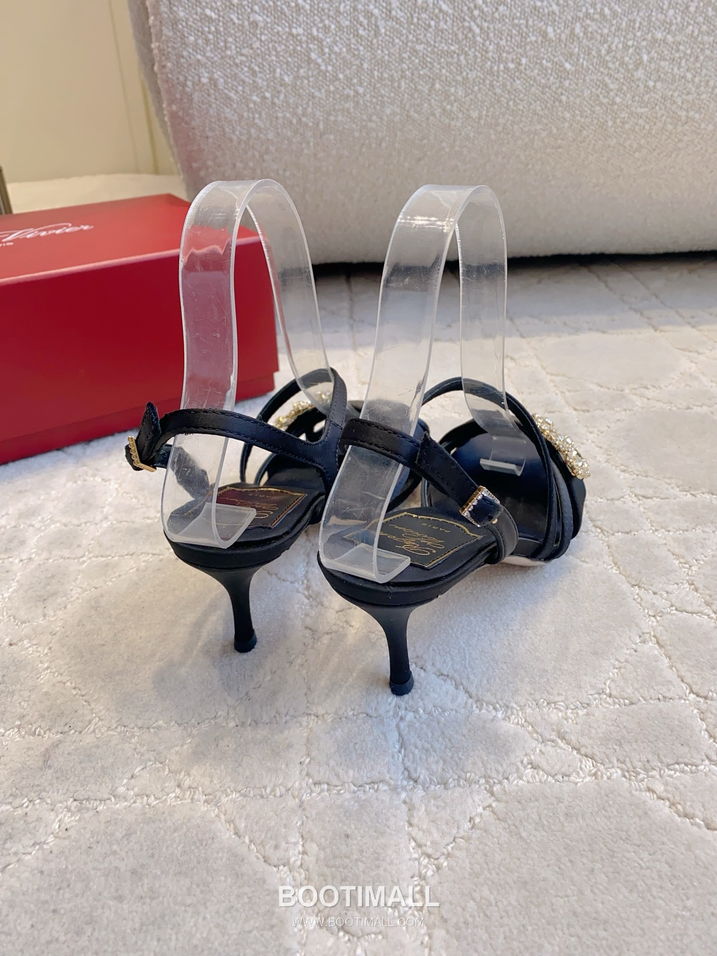 Roger Vivier Crystal Buckle Silk Sandal Heel 로저 비비에 크리스탈 버클 실크 샌들 힐 7cm 5