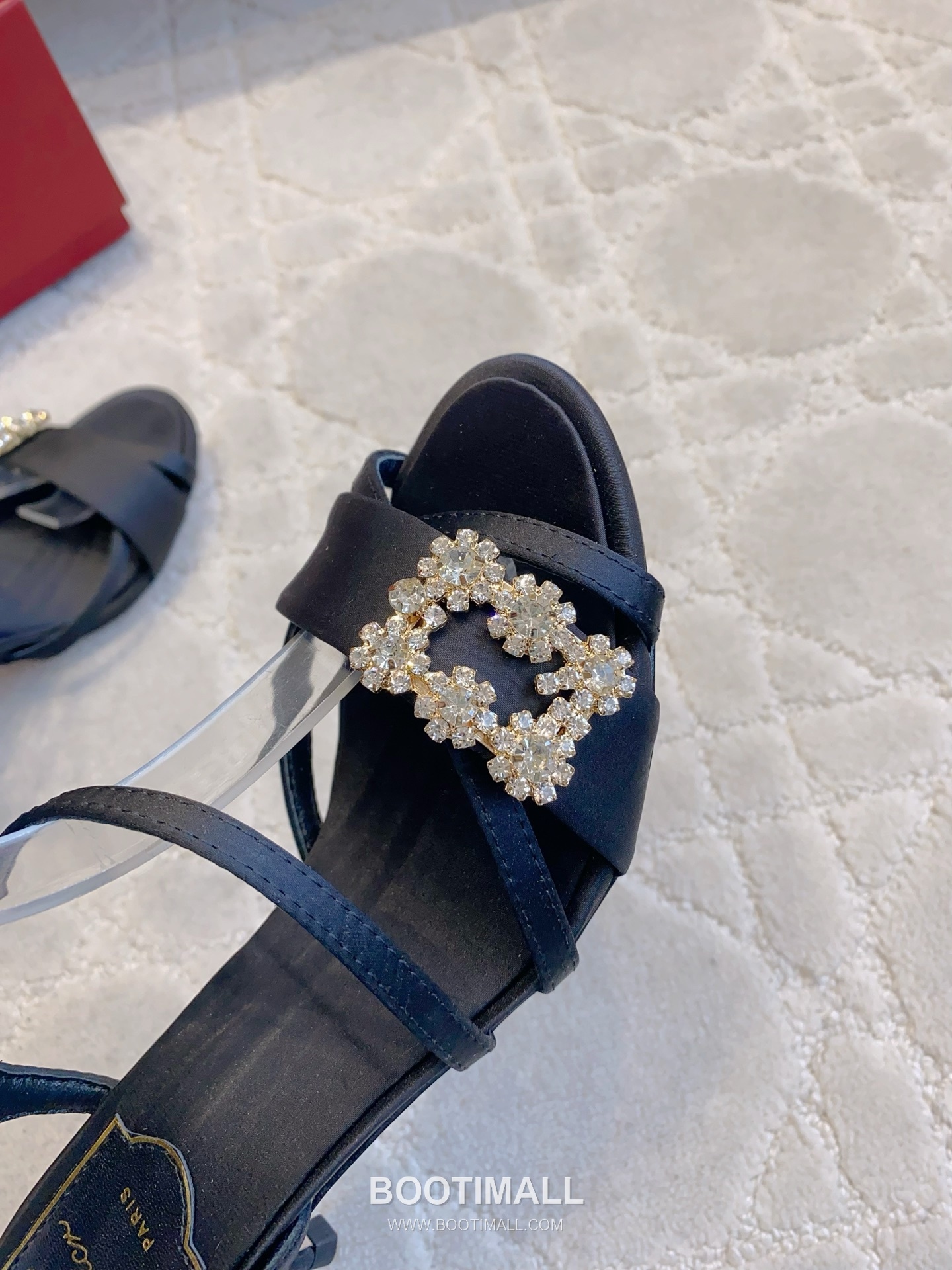 Roger Vivier Crystal Buckle Silk Sandal Heel 로저 비비에 크리스탈 버클 실크 샌들 힐 7cm 6