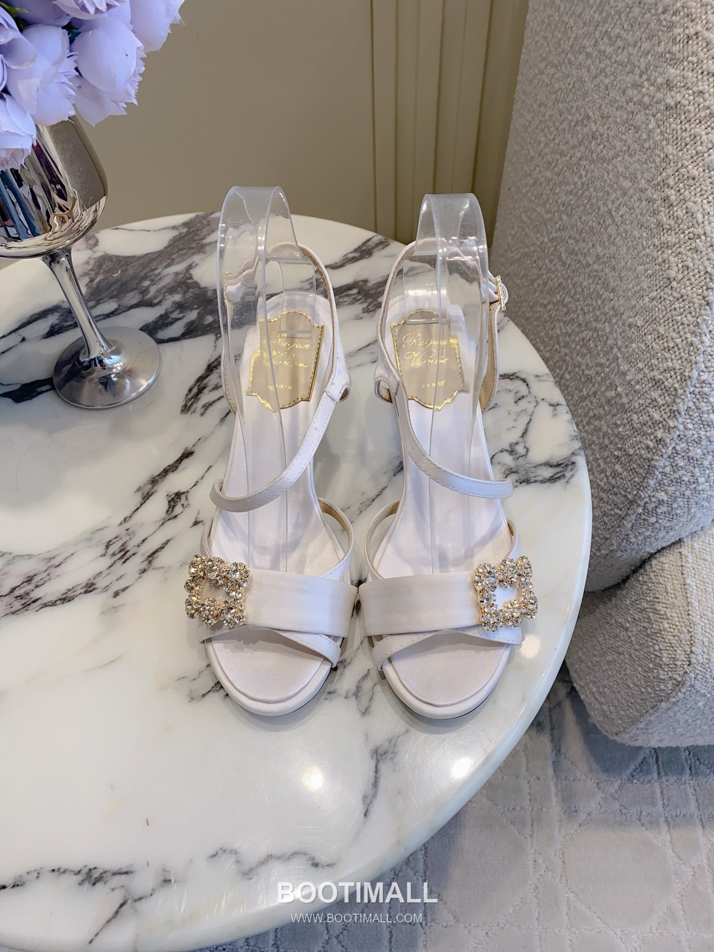 Roger Vivier Crystal Buckle Silk Sandal Heel 로저 비비에 크리스탈 버클 실크 샌들 힐 7cm 1