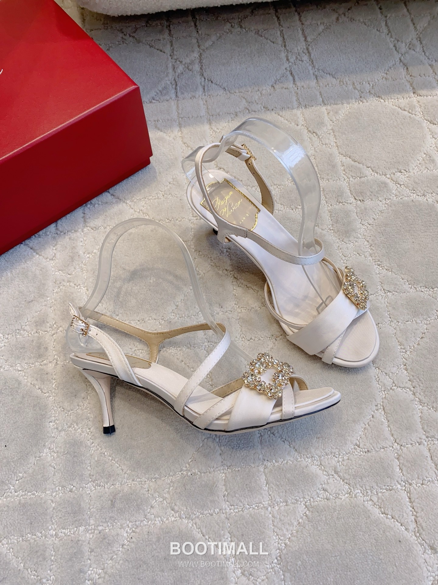 Roger Vivier Crystal Buckle Silk Sandal Heel 로저 비비에 크리스탈 버클 실크 샌들 힐 7cm 4