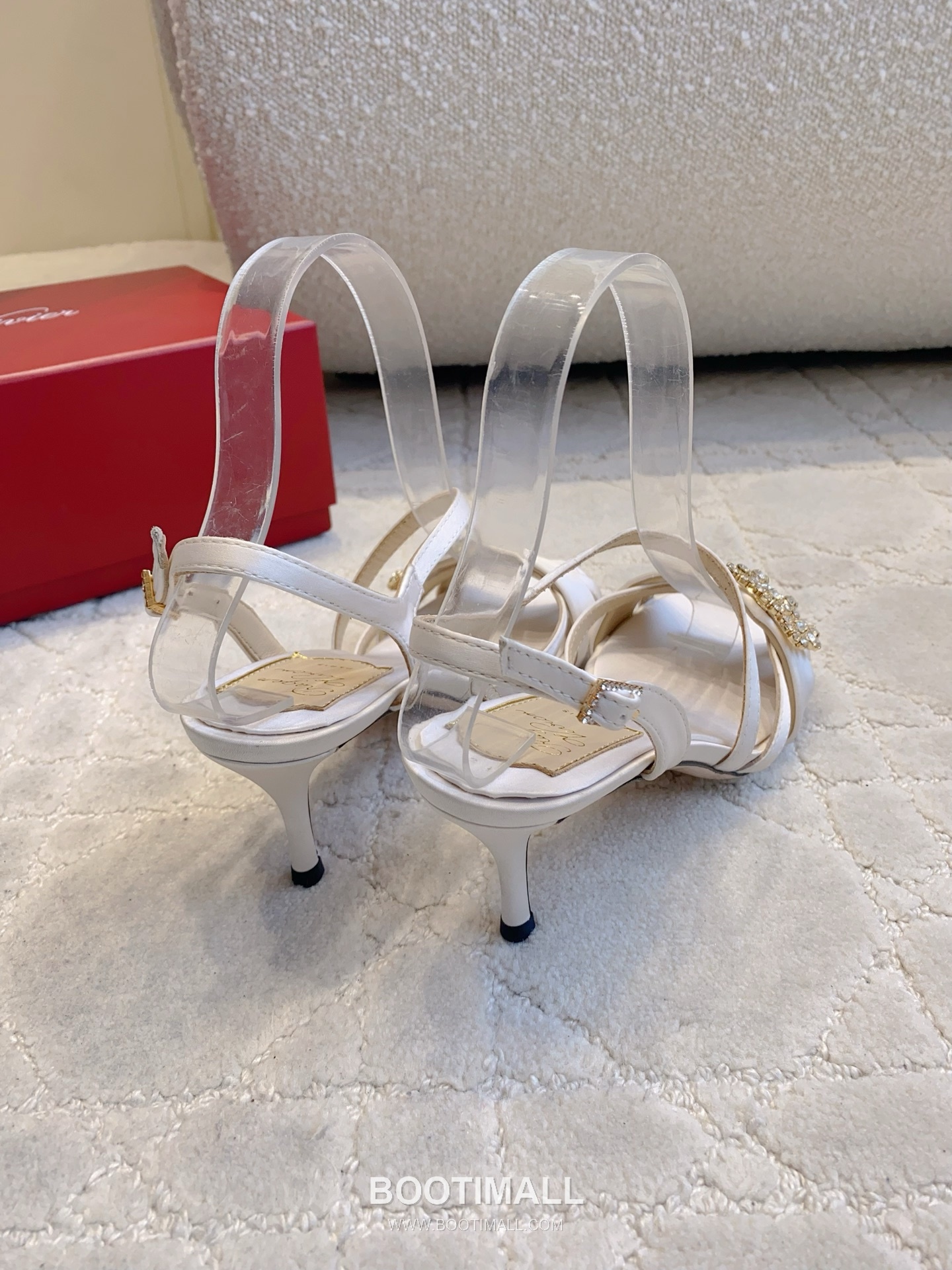 Roger Vivier Crystal Buckle Silk Sandal Heel 로저 비비에 크리스탈 버클 실크 샌들 힐 7cm 5