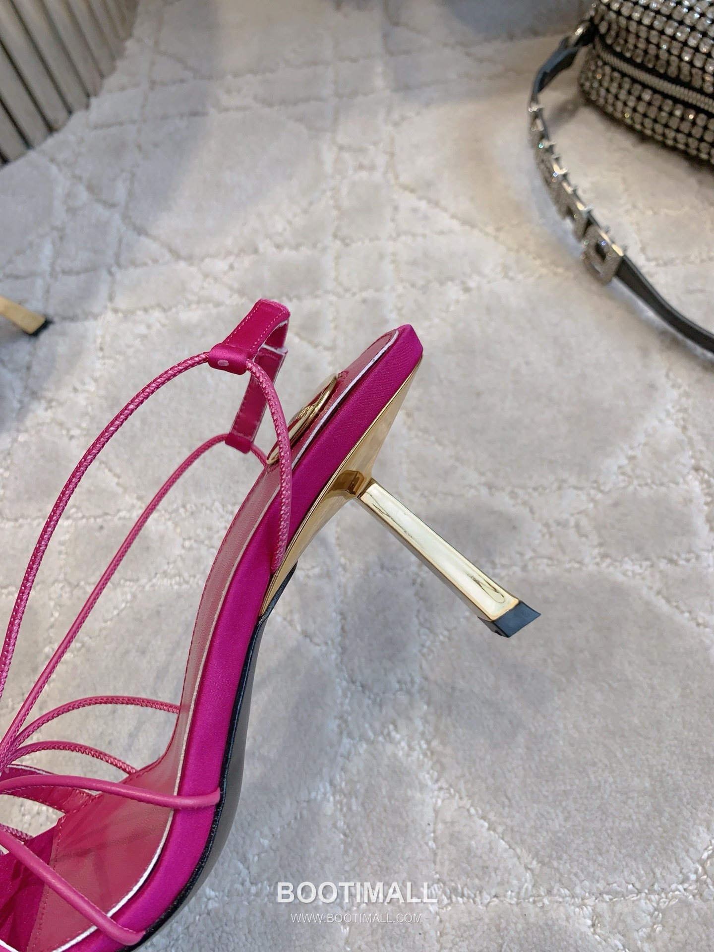 Saint Laurent Crystal Buckle High-Heel Lambskin Black Sandals 생로랑 크리스탈 버클 하이힐 램스킨 블랙 샌들 8