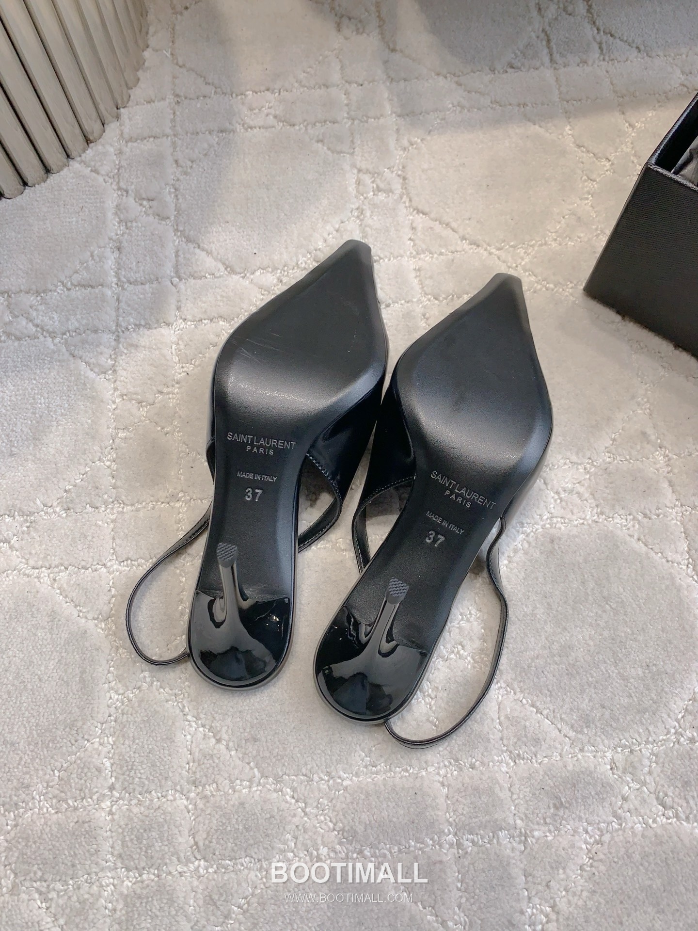 Saint Laurent Logo Slingback Square-Toe Pump Calfskin 생로랑 로고 슬링백 스퀘어토 펌프스 카프스킨 5