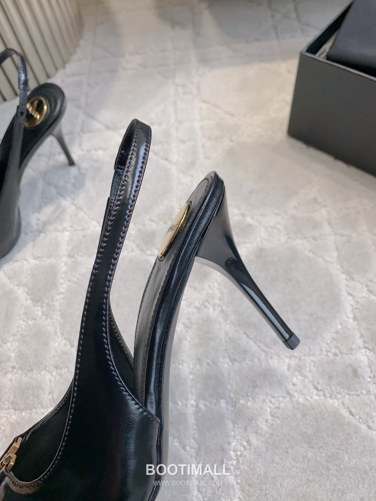 Saint Laurent Logo Slingback Square-Toe Pump Calfskin 생로랑 로고 슬링백 스퀘어토 펌프스 카프스킨 8