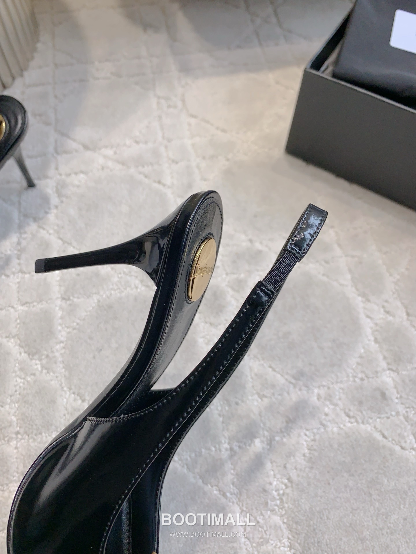 Saint Laurent Logo Slingback Square-Toe Pump Calfskin 생로랑 로고 슬링백 스퀘어토 펌프스 카프스킨 9