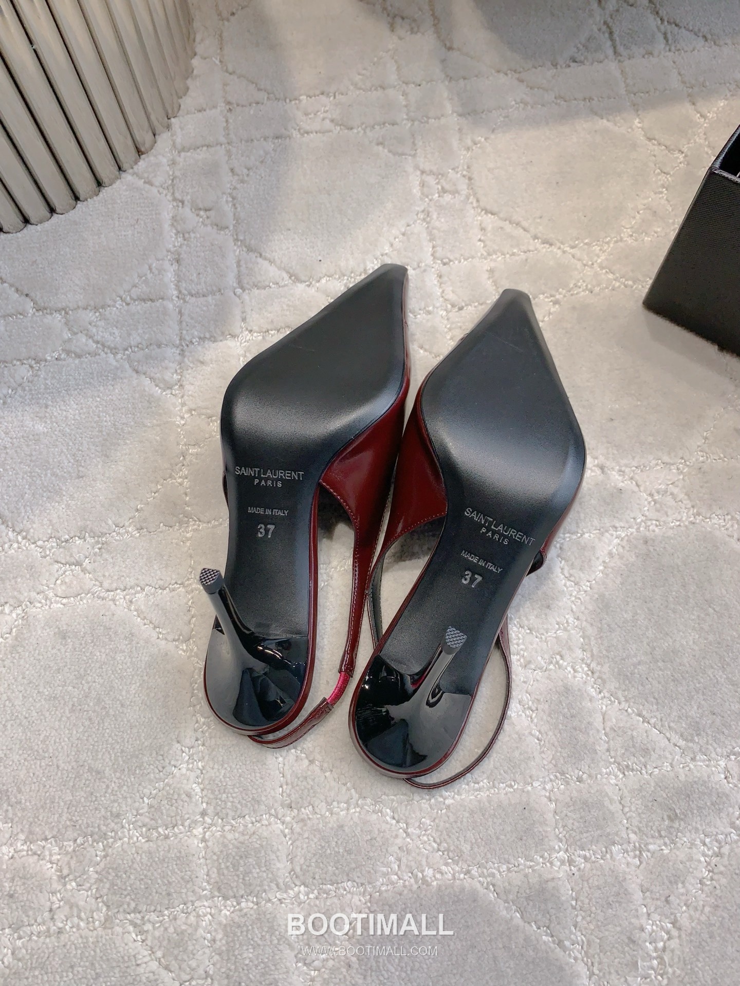 Saint Laurent Logo Slingback Square-Toe Pump Calfskin 생로랑 로고 슬링백 스퀘어토 펌프스 카프스킨 5