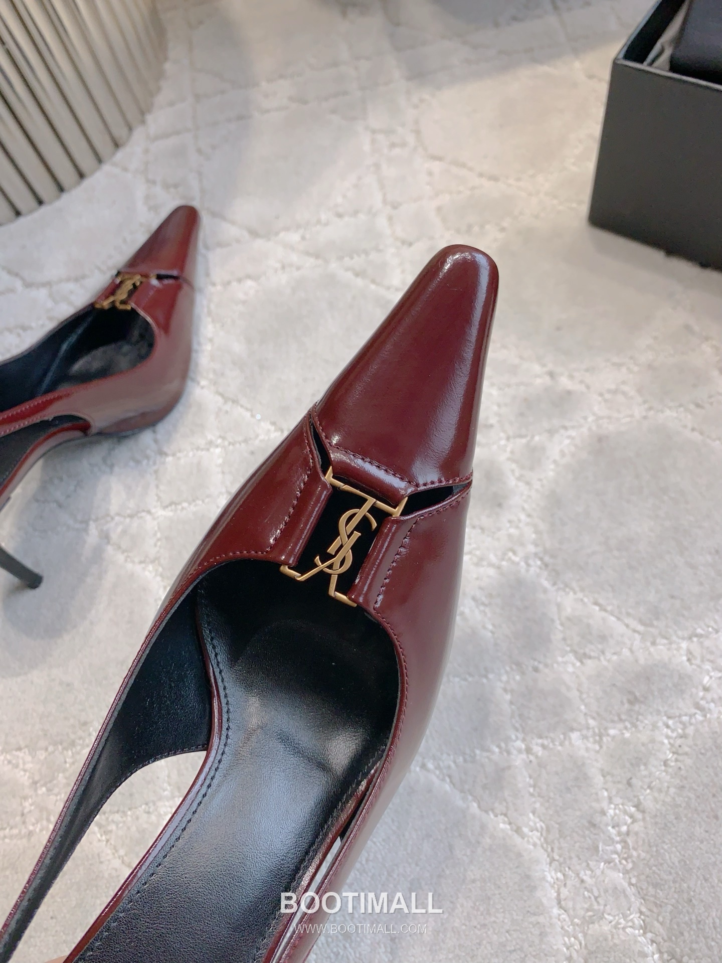 Saint Laurent Logo Slingback Square-Toe Pump Calfskin 생로랑 로고 슬링백 스퀘어토 펌프스 카프스킨 6