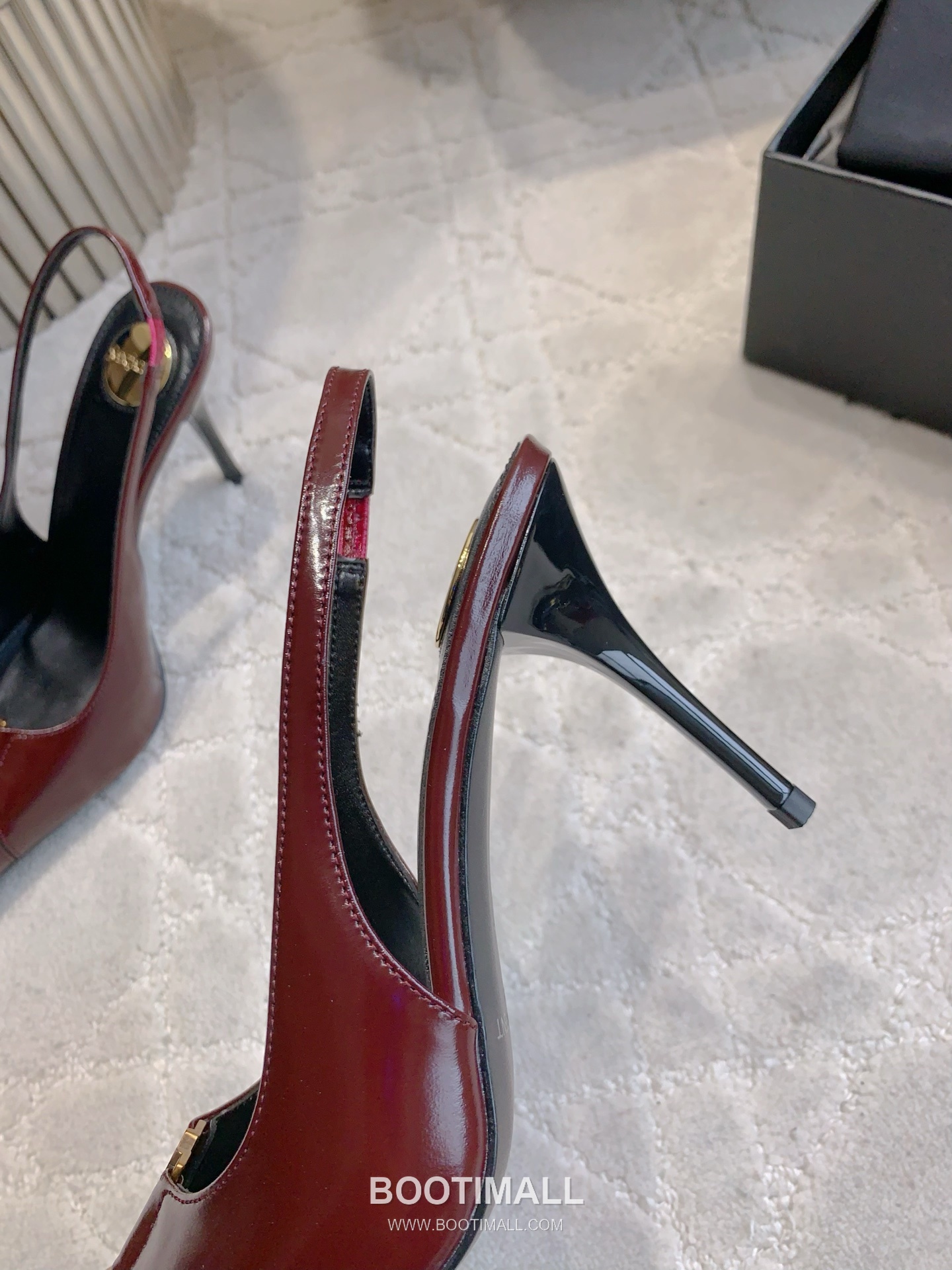 Saint Laurent Logo Slingback Square-Toe Pump Calfskin 생로랑 로고 슬링백 스퀘어토 펌프스 카프스킨 8