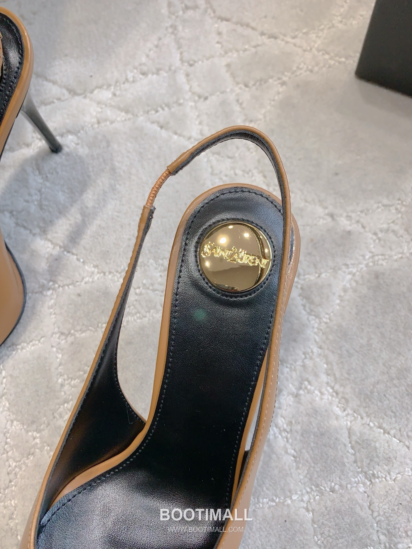 Saint Laurent Logo Slingback Square-Toe Pump Calfskin 생로랑 로고 슬링백 스퀘어토 펌프스 카프스킨 7