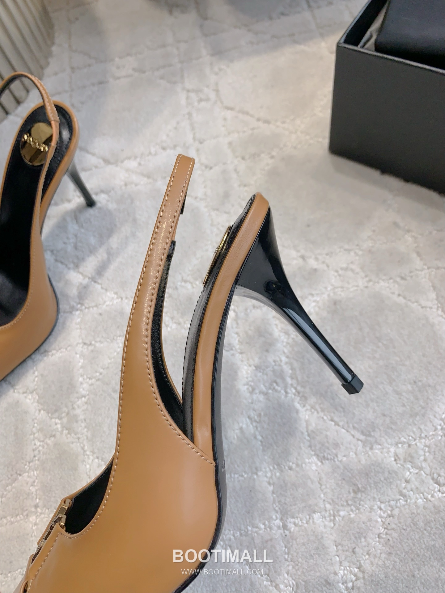 Saint Laurent Logo Slingback Square-Toe Pump Calfskin 생로랑 로고 슬링백 스퀘어토 펌프스 카프스킨 8