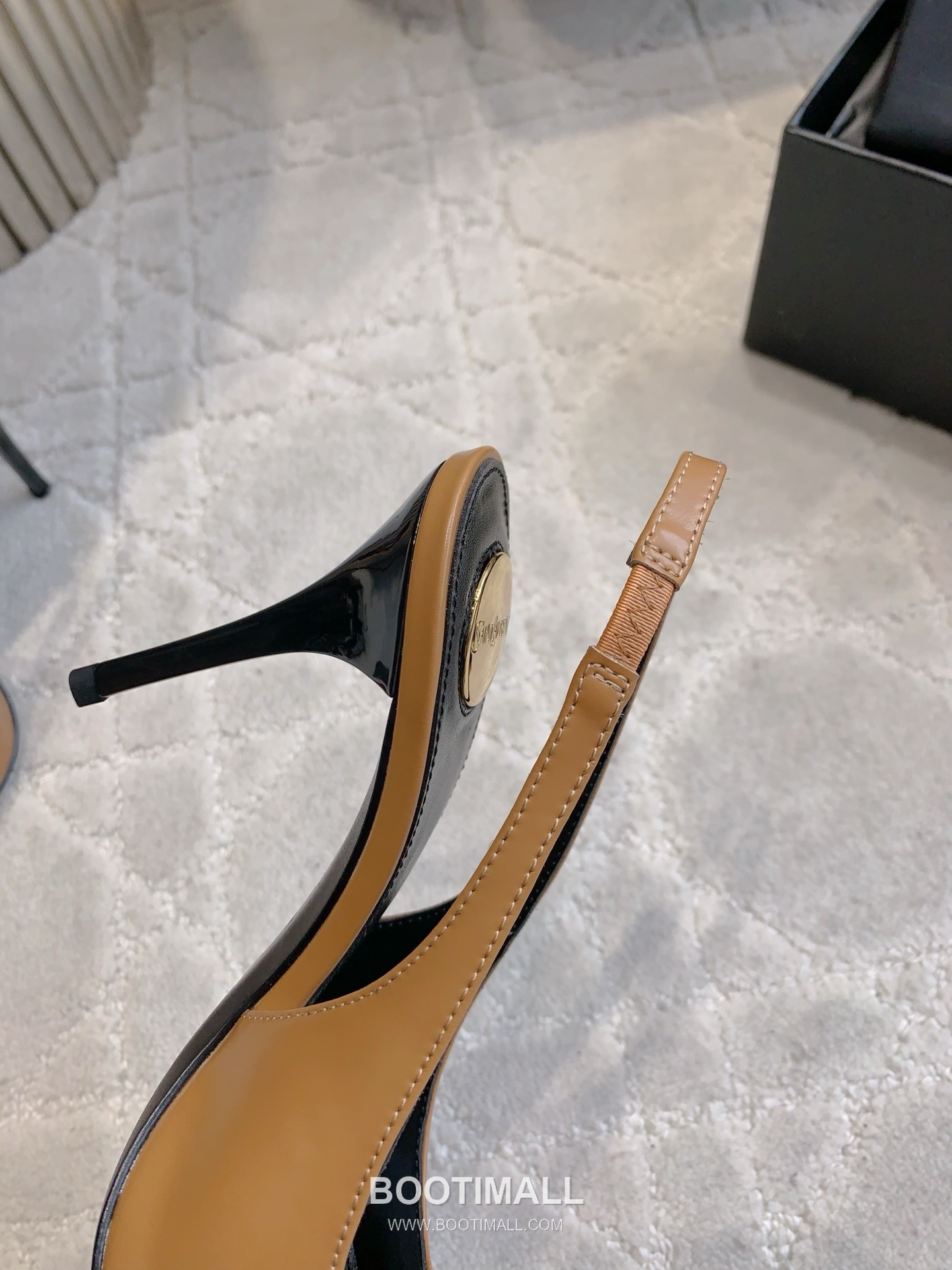 Saint Laurent Logo Slingback Square-Toe Pump Calfskin 생로랑 로고 슬링백 스퀘어토 펌프스 카프스킨 9