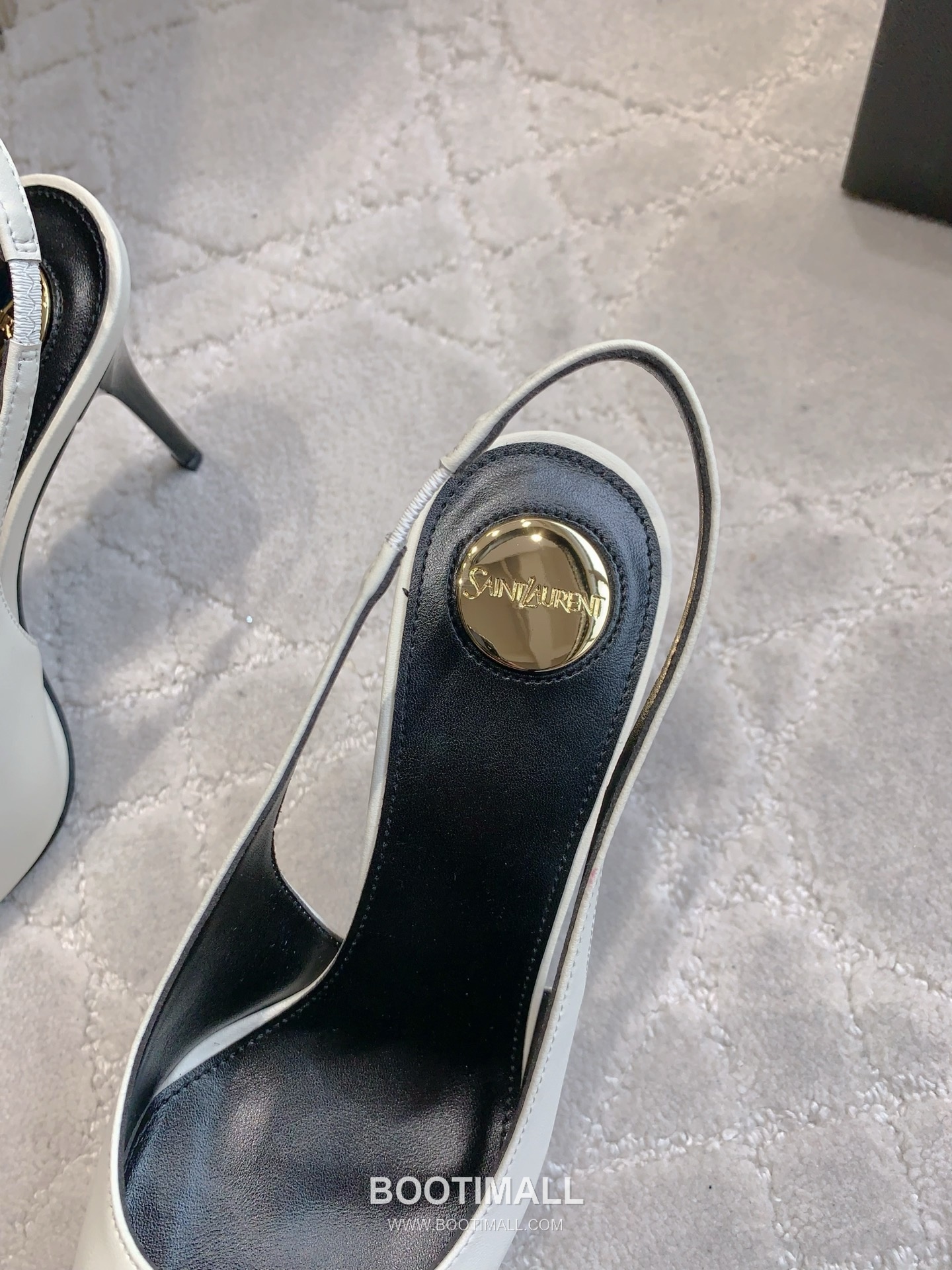 Saint Laurent Logo Slingback Square-Toe Pump Calfskin 생로랑 로고 슬링백 스퀘어토 펌프스 카프스킨 7