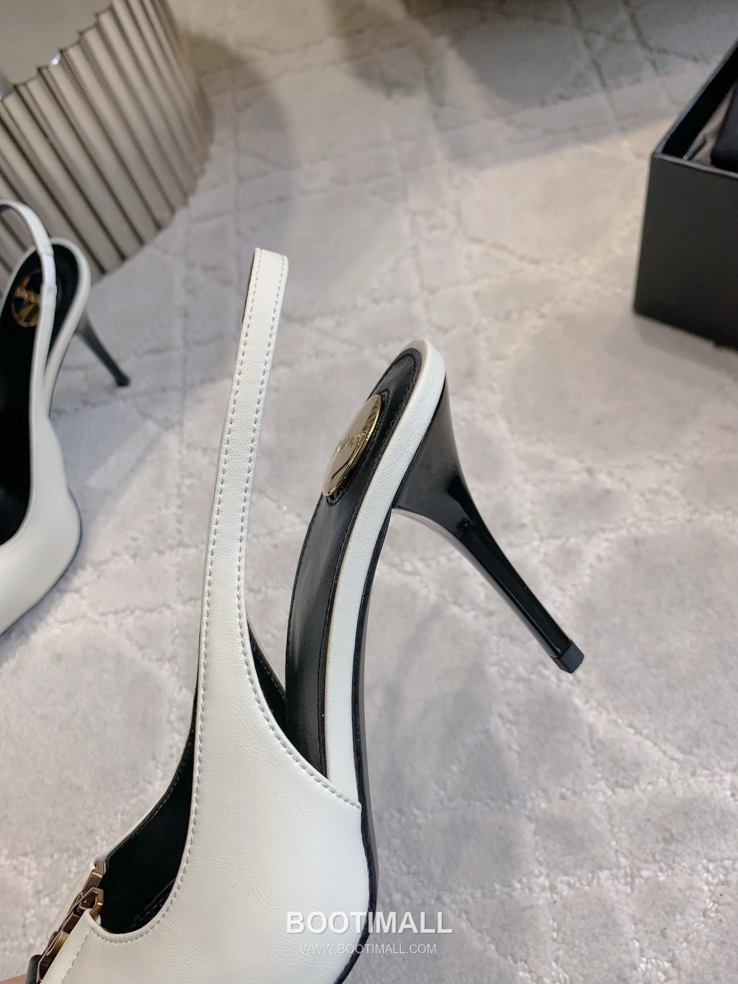 Saint Laurent Logo Slingback Square-Toe Pump Calfskin 생로랑 로고 슬링백 스퀘어토 펌프스 카프스킨 8