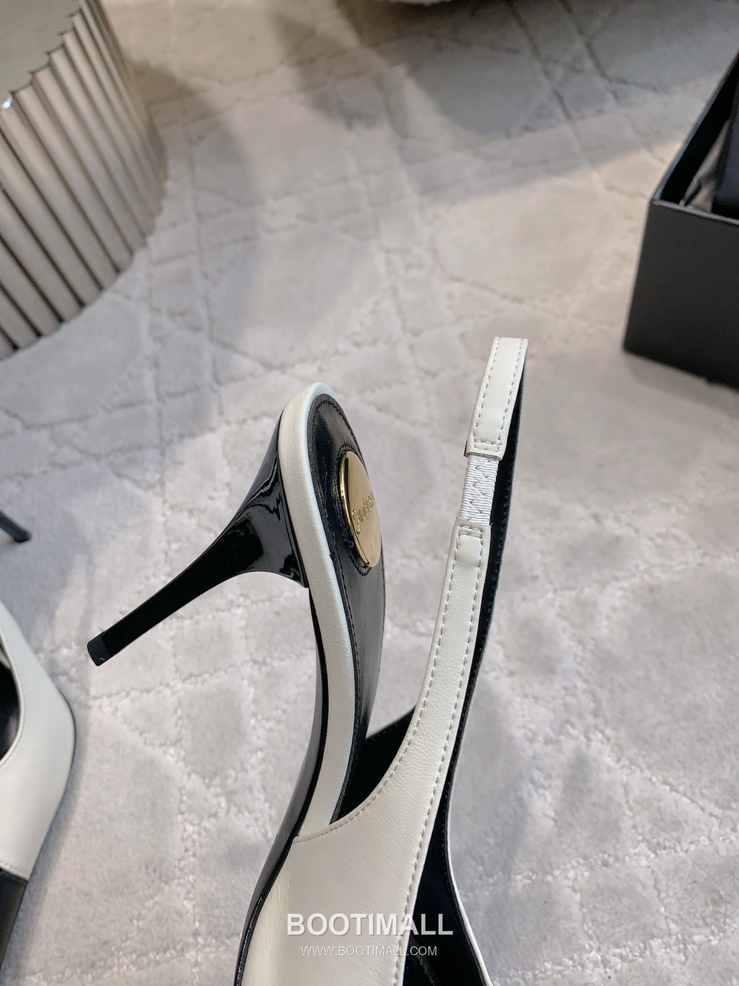 Saint Laurent Logo Slingback Square-Toe Pump Calfskin 생로랑 로고 슬링백 스퀘어토 펌프스 카프스킨 9