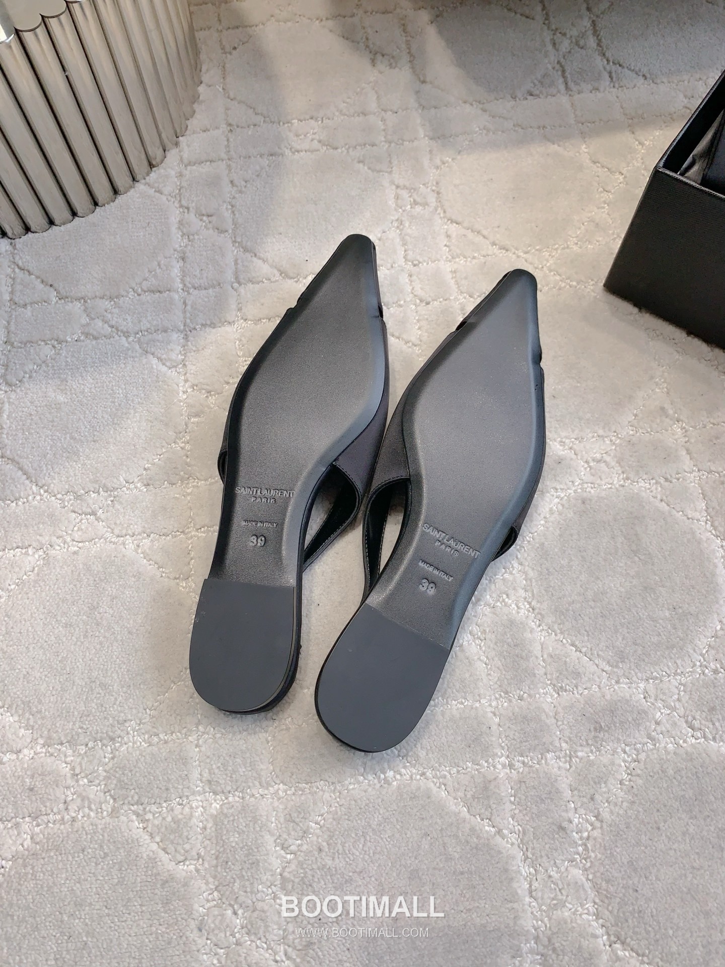 Saint Laurent Logo Slingback Pump Calfskin Black 생로랑 로고 슬링백 펌프스 송아지가죽 블랙 5