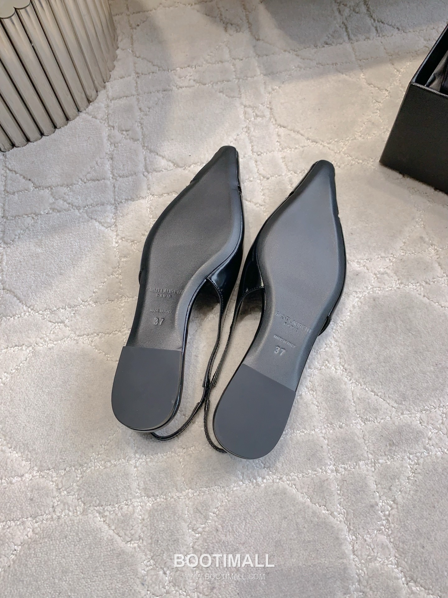 Saint Laurent Logo Slingback Pump Calfskin Black 생로랑 로고 슬링백 펌프스 송아지가죽 블랙 5