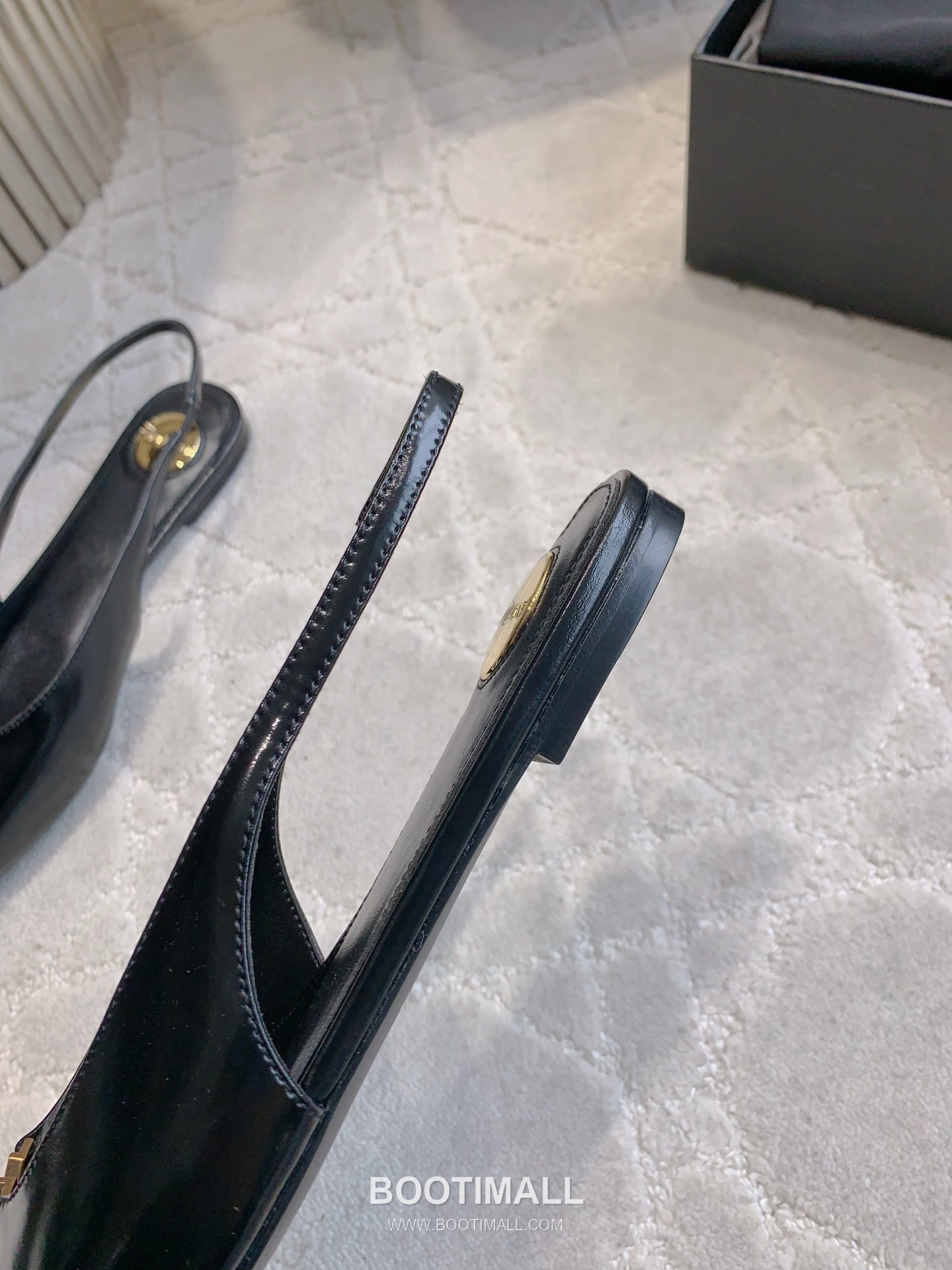 Saint Laurent Logo Slingback Pump Calfskin Black 생로랑 로고 슬링백 펌프스 송아지가죽 블랙 8