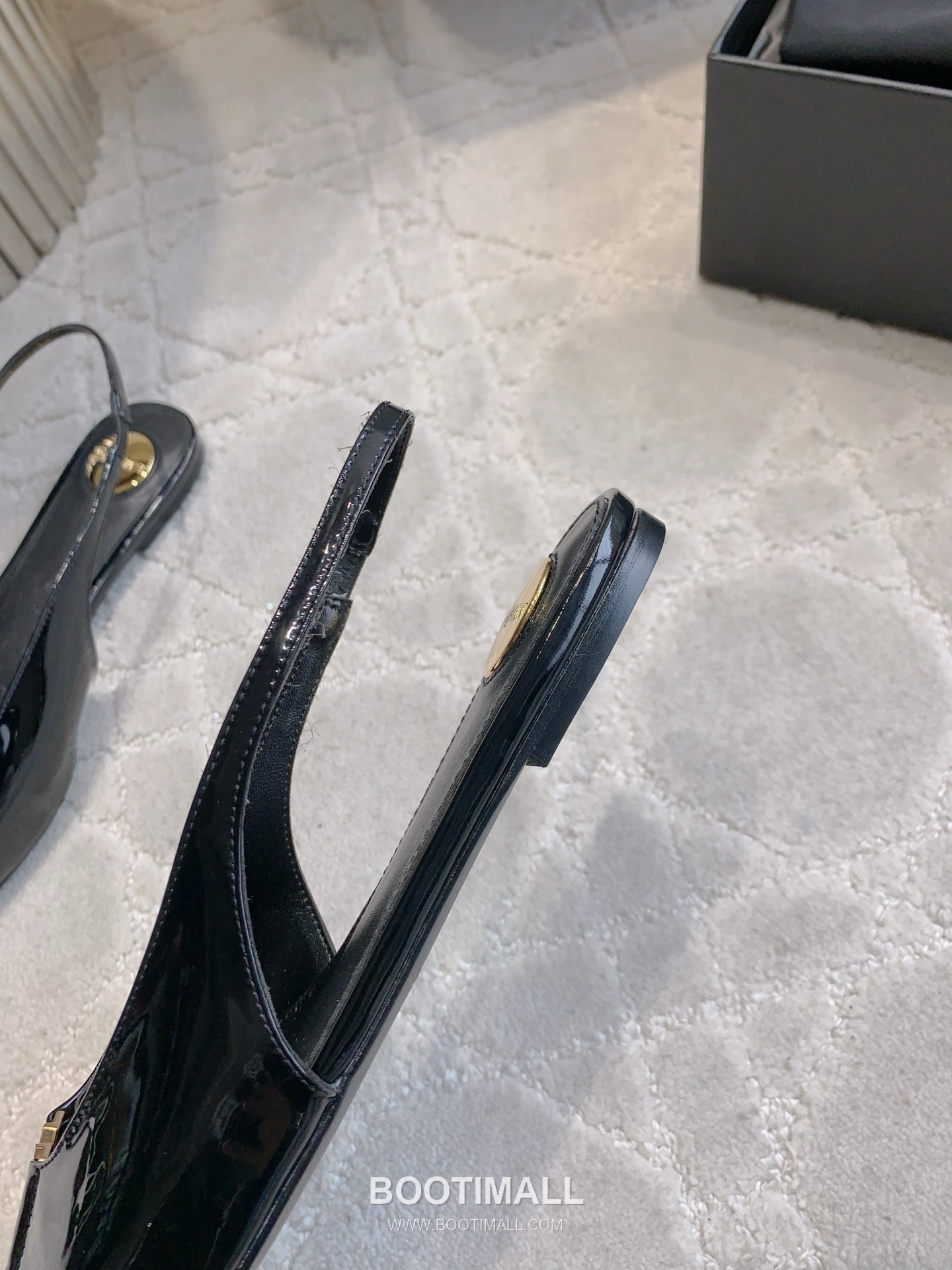 Saint Laurent Logo Slingback Pump Calfskin Black 생로랑 로고 슬링백 펌프스 송아지가죽 블랙 8