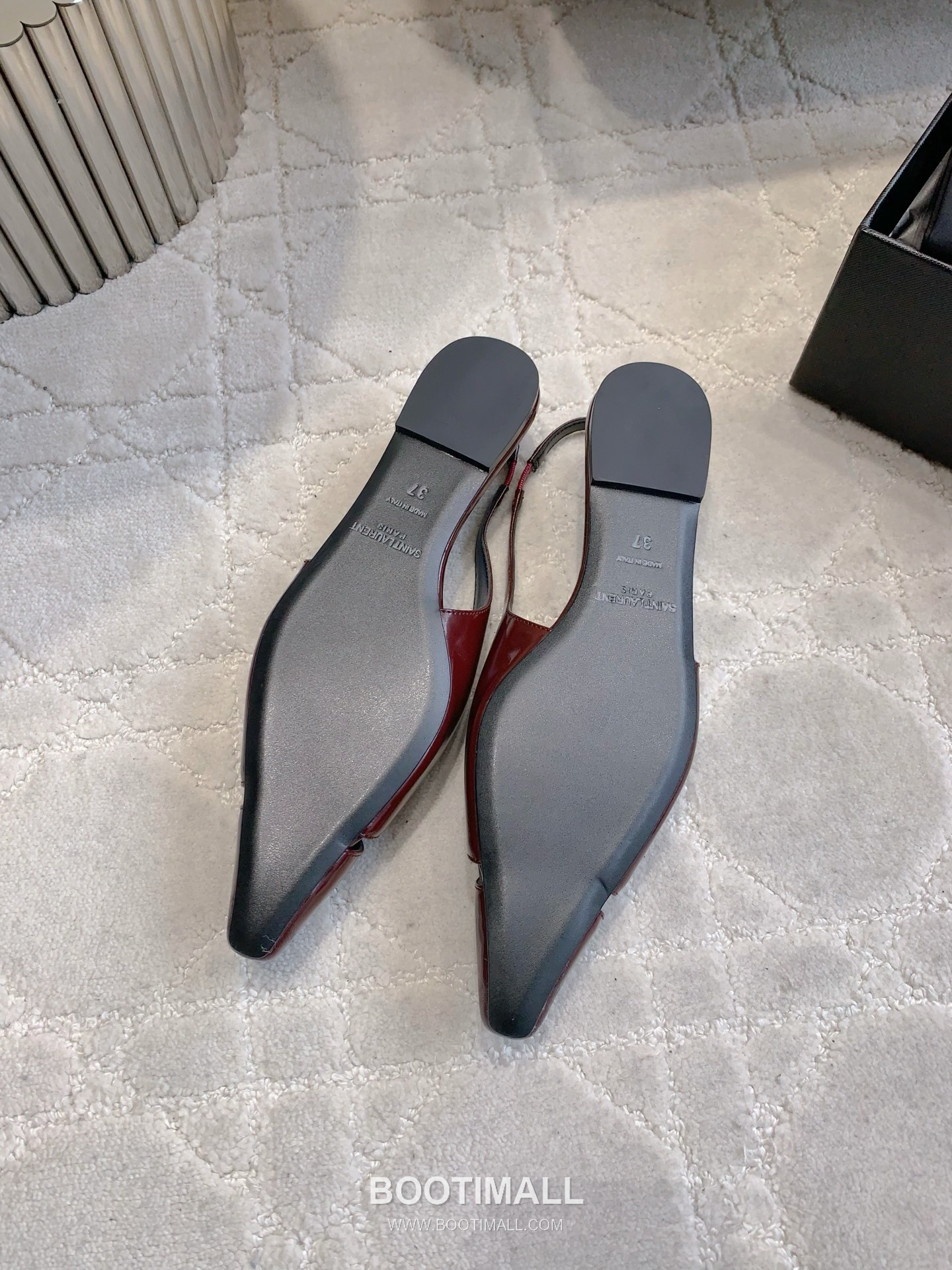 Saint Laurent Logo Slingback Pump Calfskin Black 생로랑 로고 슬링백 펌프스 송아지가죽 블랙 5