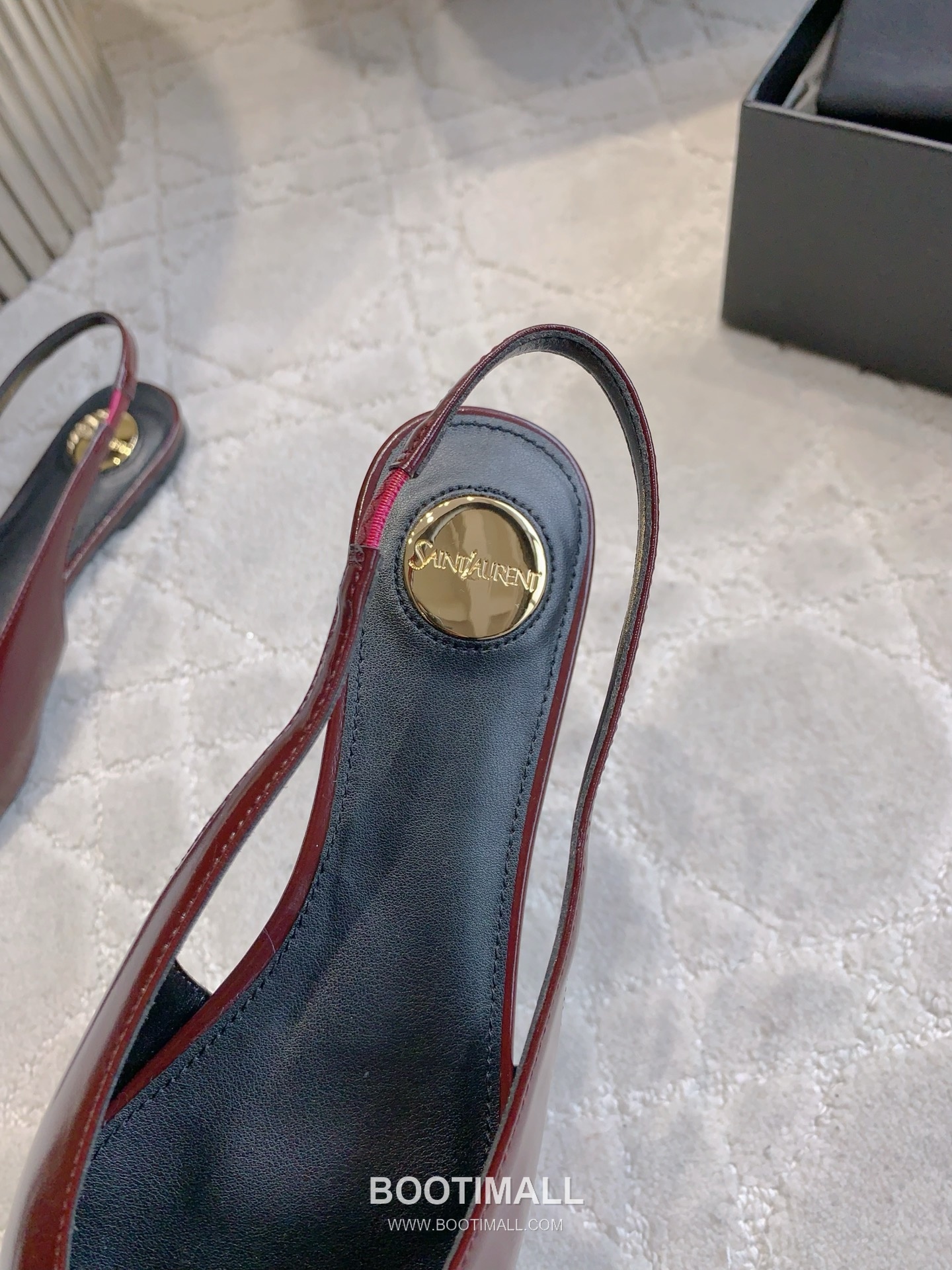 Saint Laurent Logo Slingback Pump Calfskin Black 생로랑 로고 슬링백 펌프스 송아지가죽 블랙 7