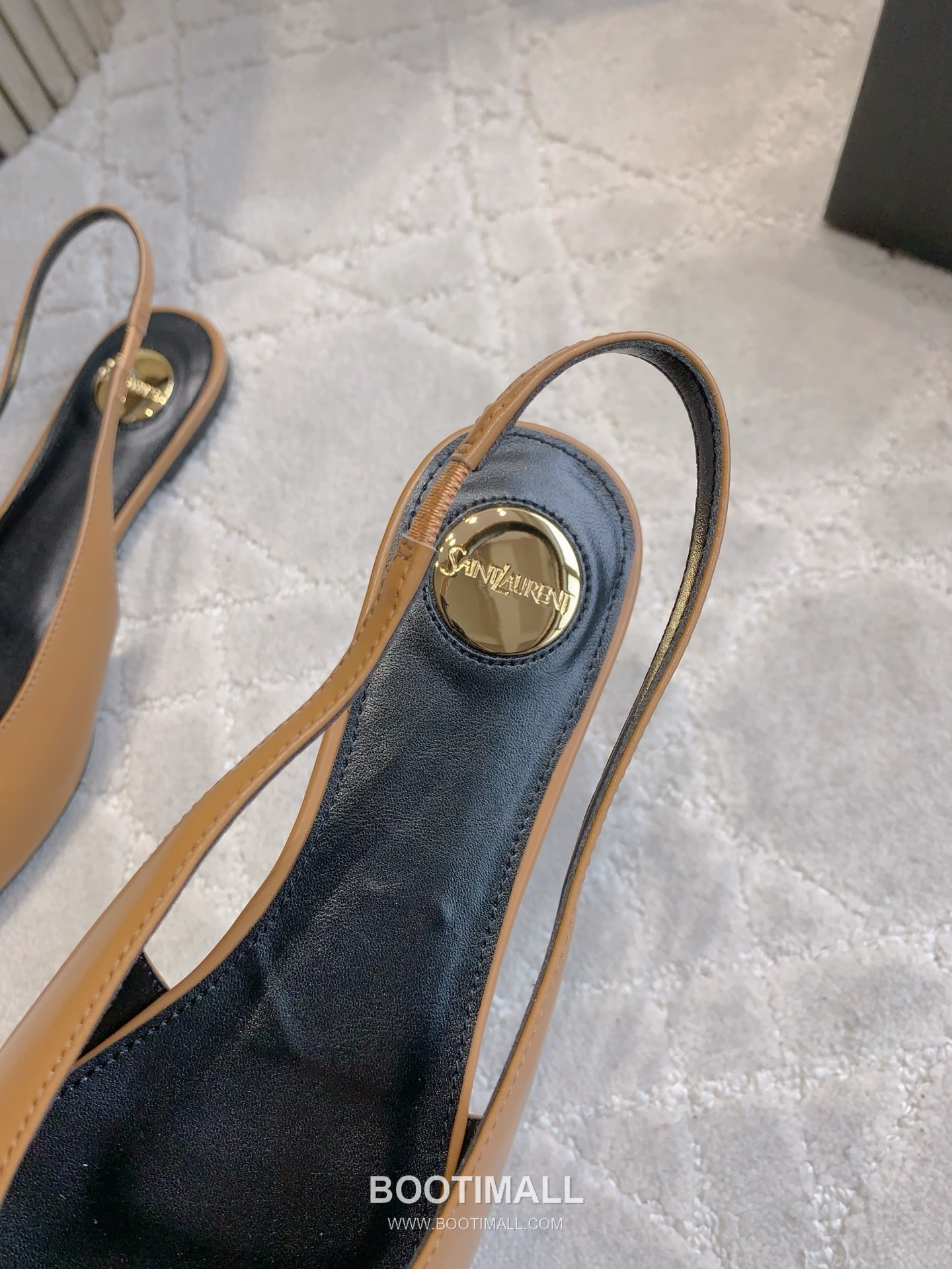 Saint Laurent Logo Slingback Pump Calfskin Black 생로랑 로고 슬링백 펌프스 송아지가죽 블랙 7