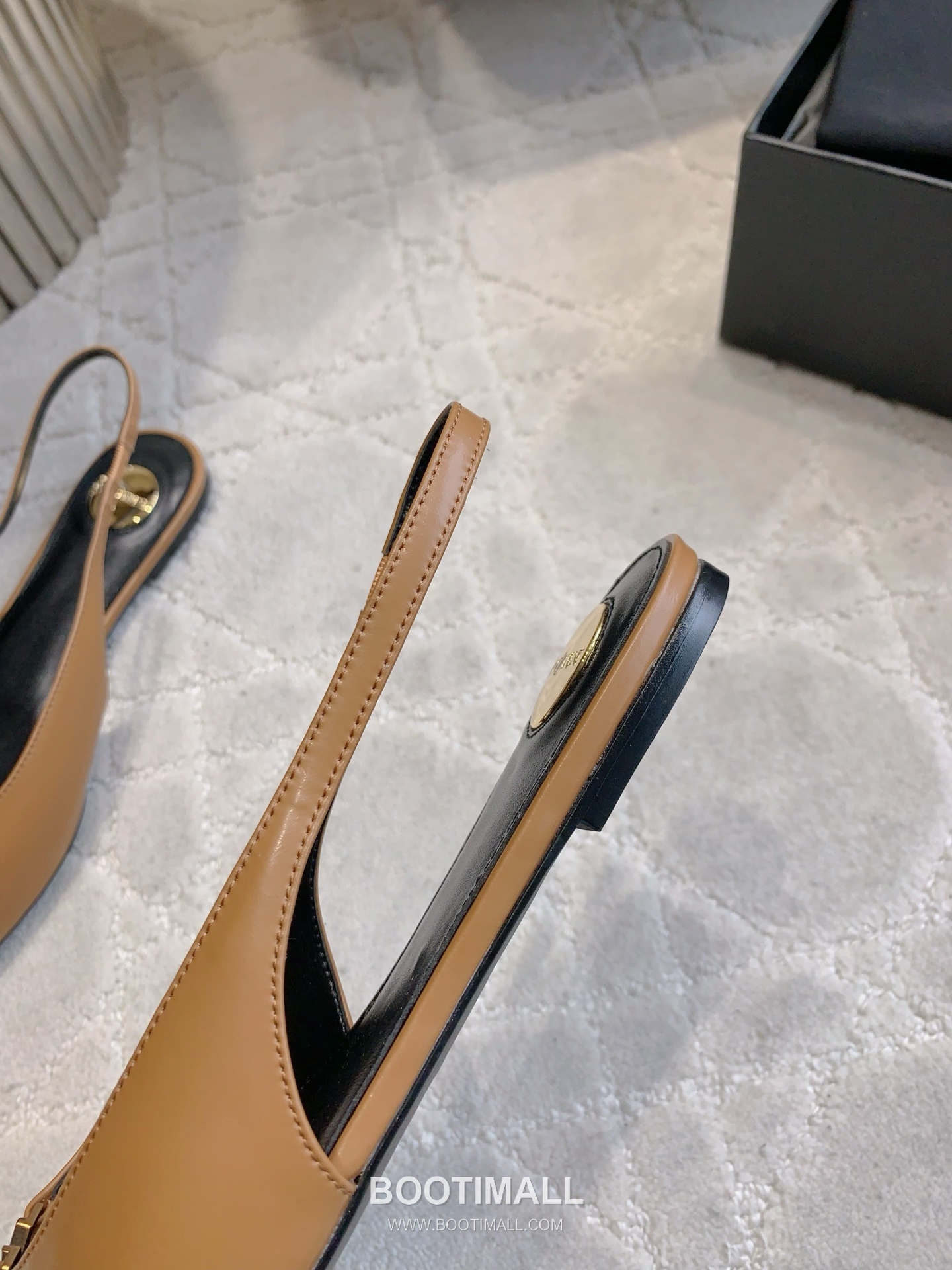 Saint Laurent Logo Slingback Pump Calfskin Black 생로랑 로고 슬링백 펌프스 송아지가죽 블랙 8