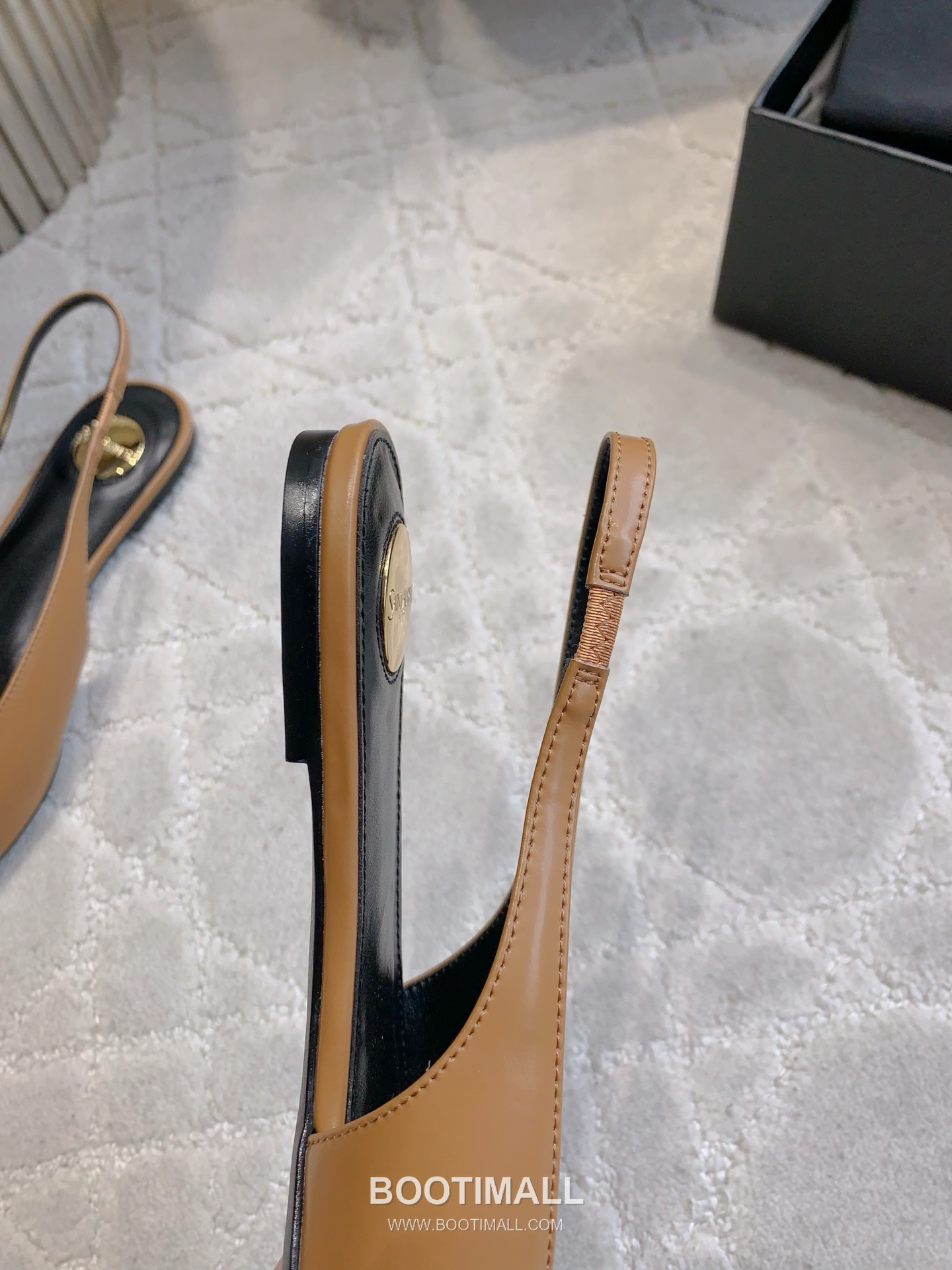 Saint Laurent Logo Slingback Pump Calfskin Black 생로랑 로고 슬링백 펌프스 송아지가죽 블랙 9