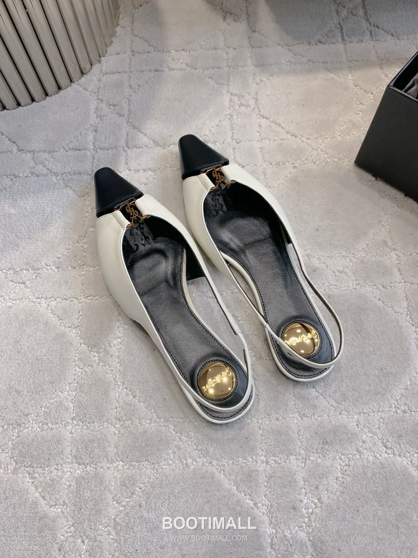 Saint Laurent Logo Slingback Pump Calfskin Black 생로랑 로고 슬링백 펌프스 송아지가죽 블랙 4