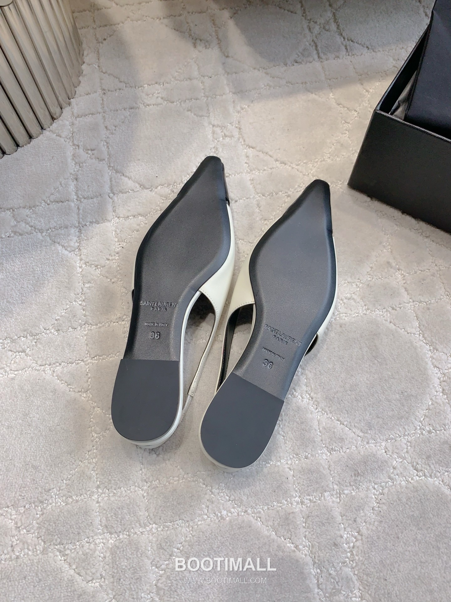 Saint Laurent Logo Slingback Pump Calfskin Black 생로랑 로고 슬링백 펌프스 송아지가죽 블랙 5