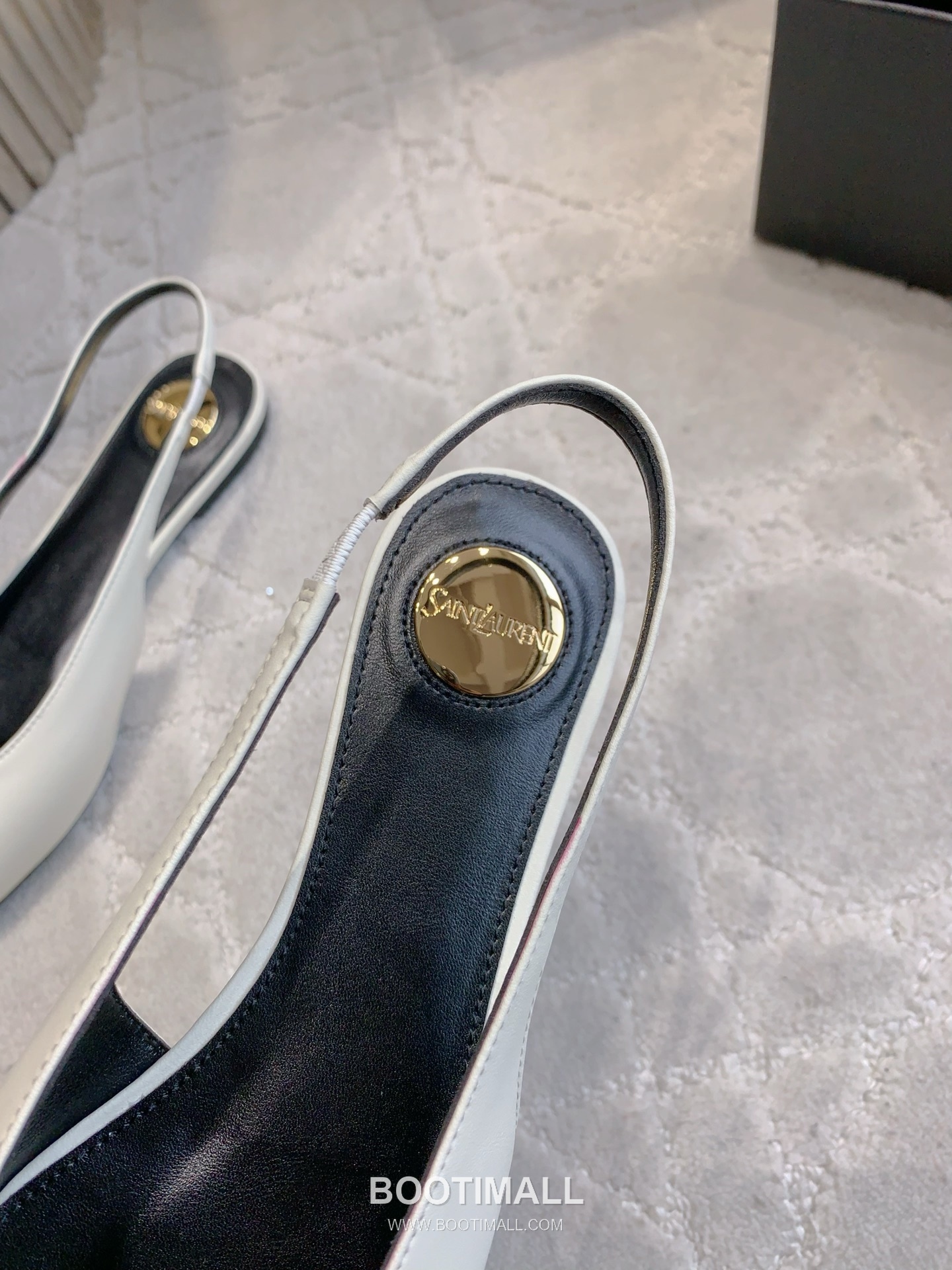 Saint Laurent Logo Slingback Pump Calfskin Black 생로랑 로고 슬링백 펌프스 송아지가죽 블랙 7