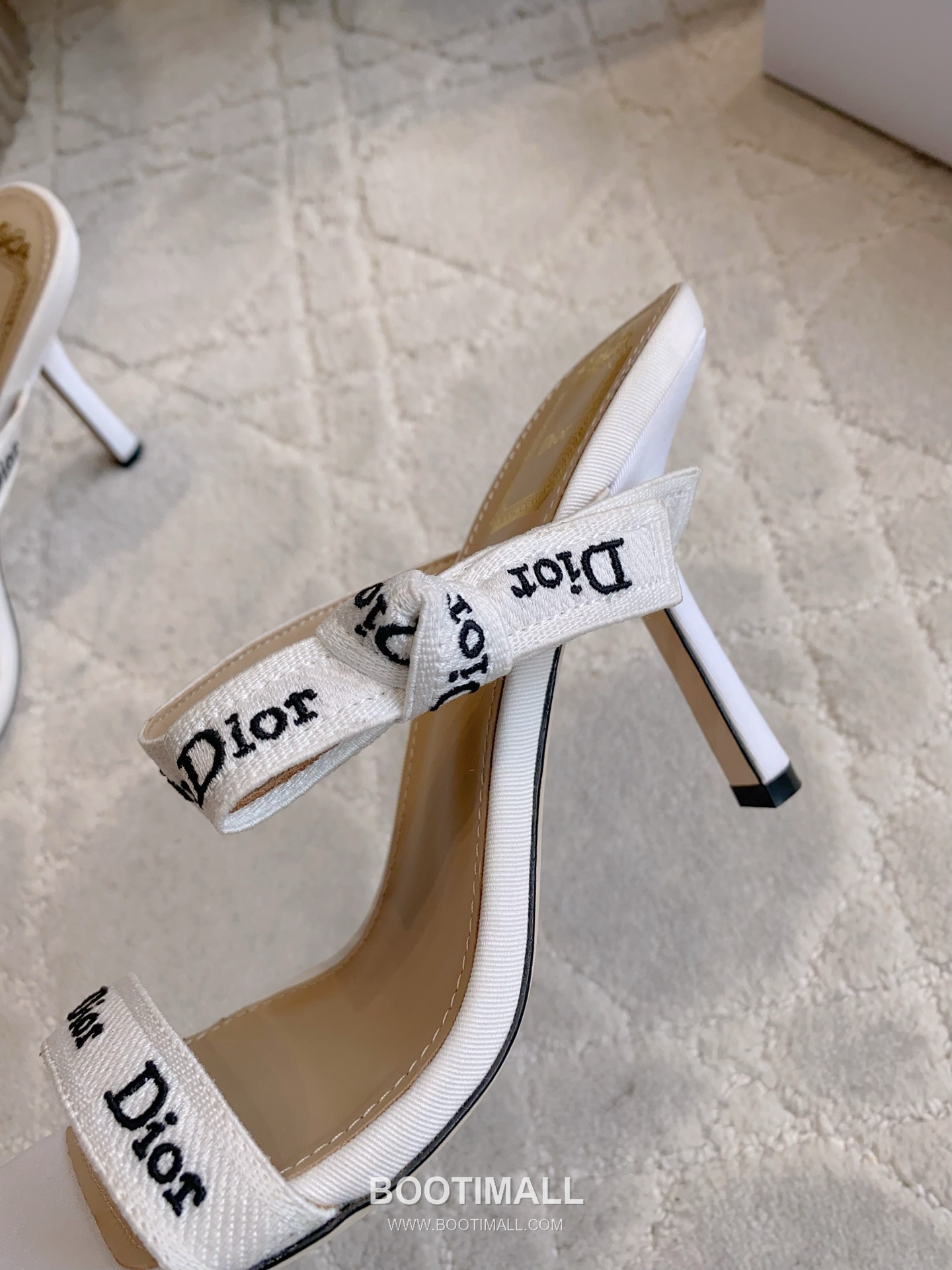 Dior Letter Logo Webbing Heel Mule Textile Leather Black 디올 레터 로고 웨빙 힐 뮬 텍스타일 레더 블랙 Heel 9cm 8