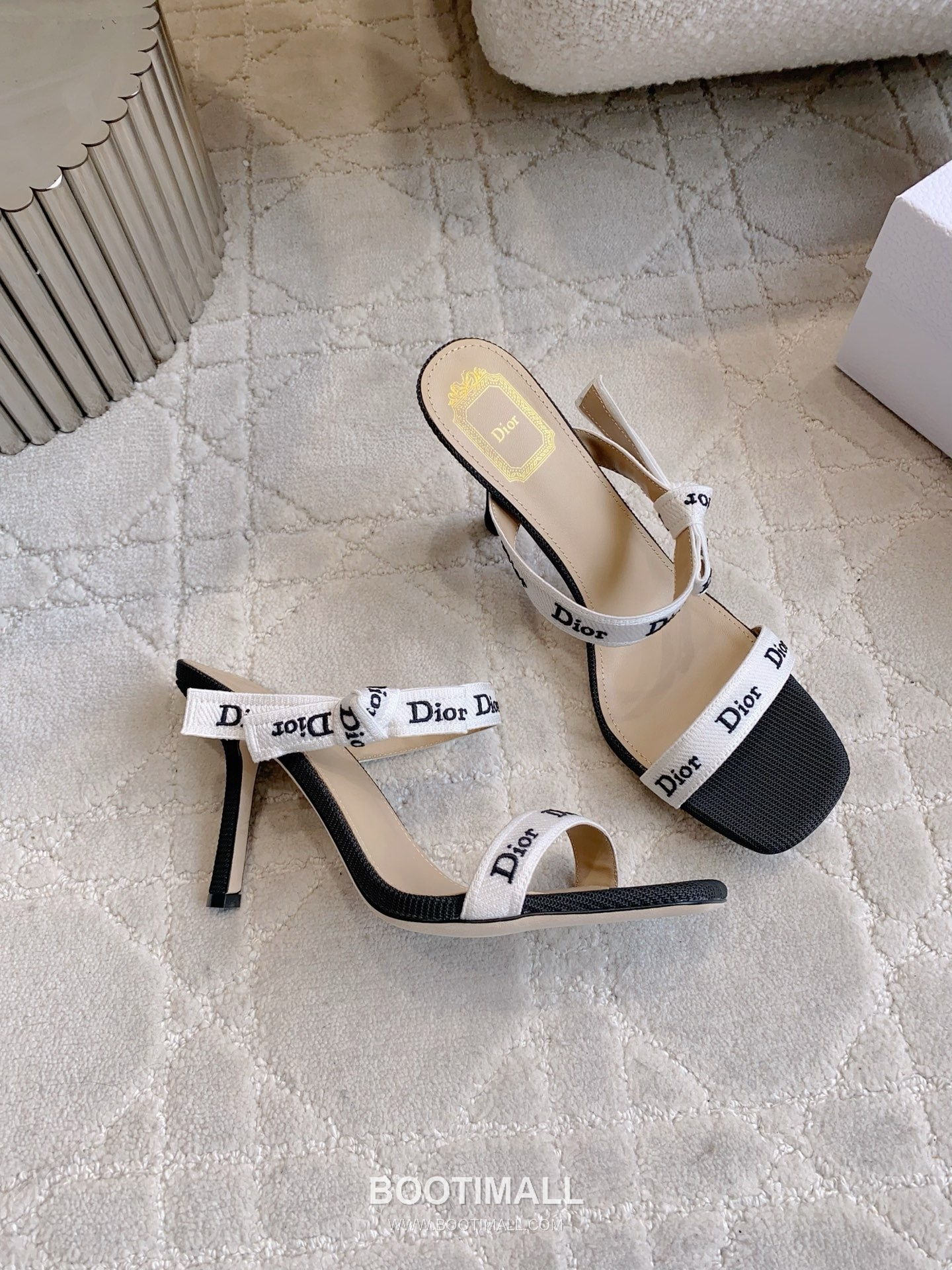 Dior Letter Logo Webbing Heel Mule Textile Leather Black 디올 레터 로고 웨빙 힐 뮬 텍스타일 레더 블랙 4