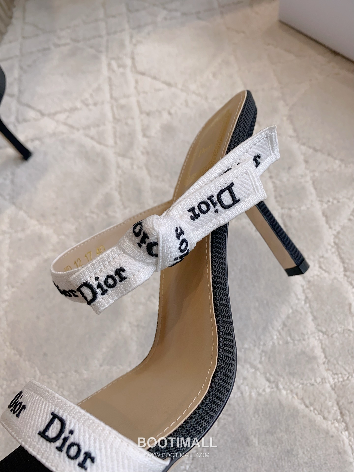 Dior Letter Logo Webbing Heel Mule Textile Leather Black 디올 레터 로고 웨빙 힐 뮬 텍스타일 레더 블랙 8